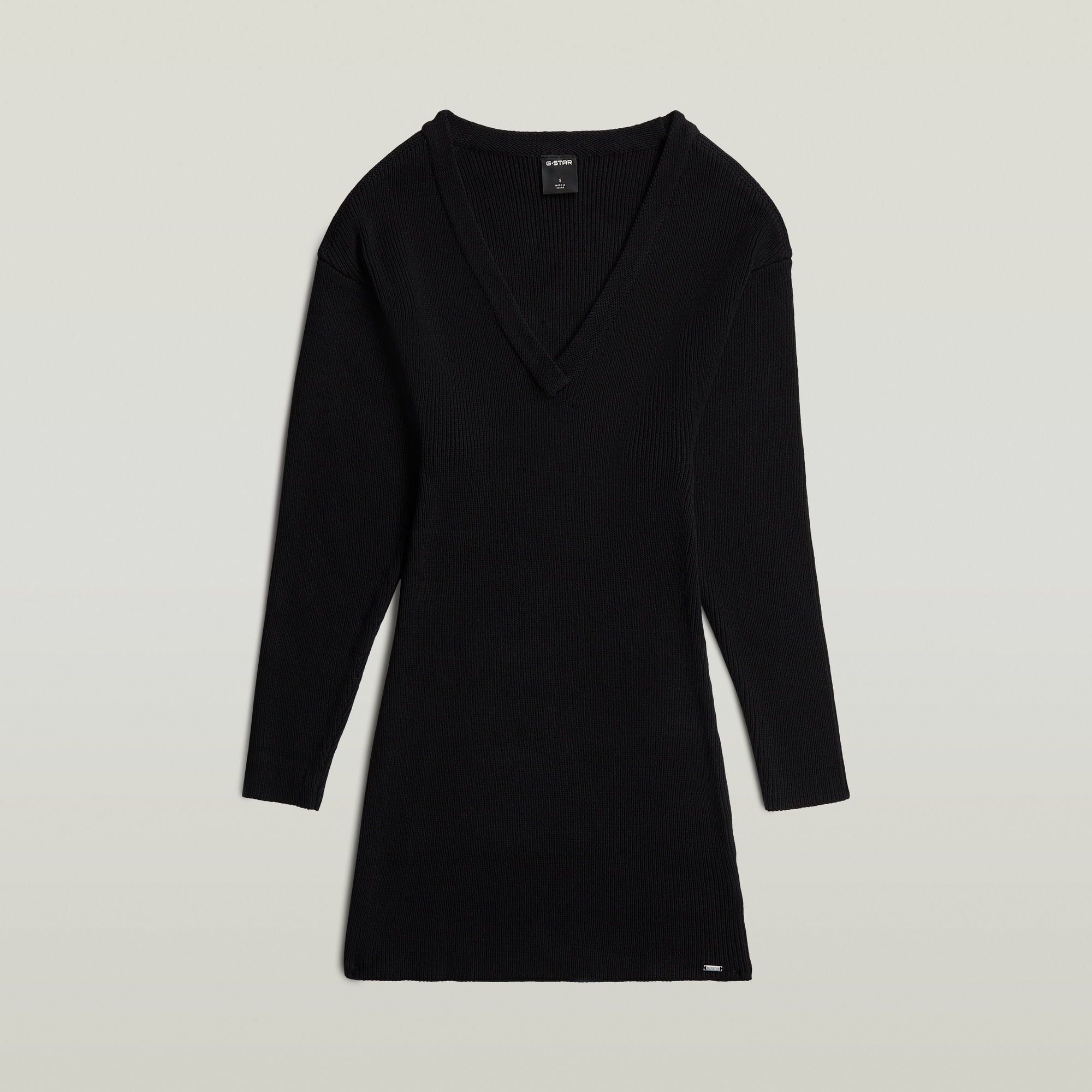 G-STAR Strickkleid »Hourglass Dress wmn« mit V-Ausschnitt, Baumwollmix