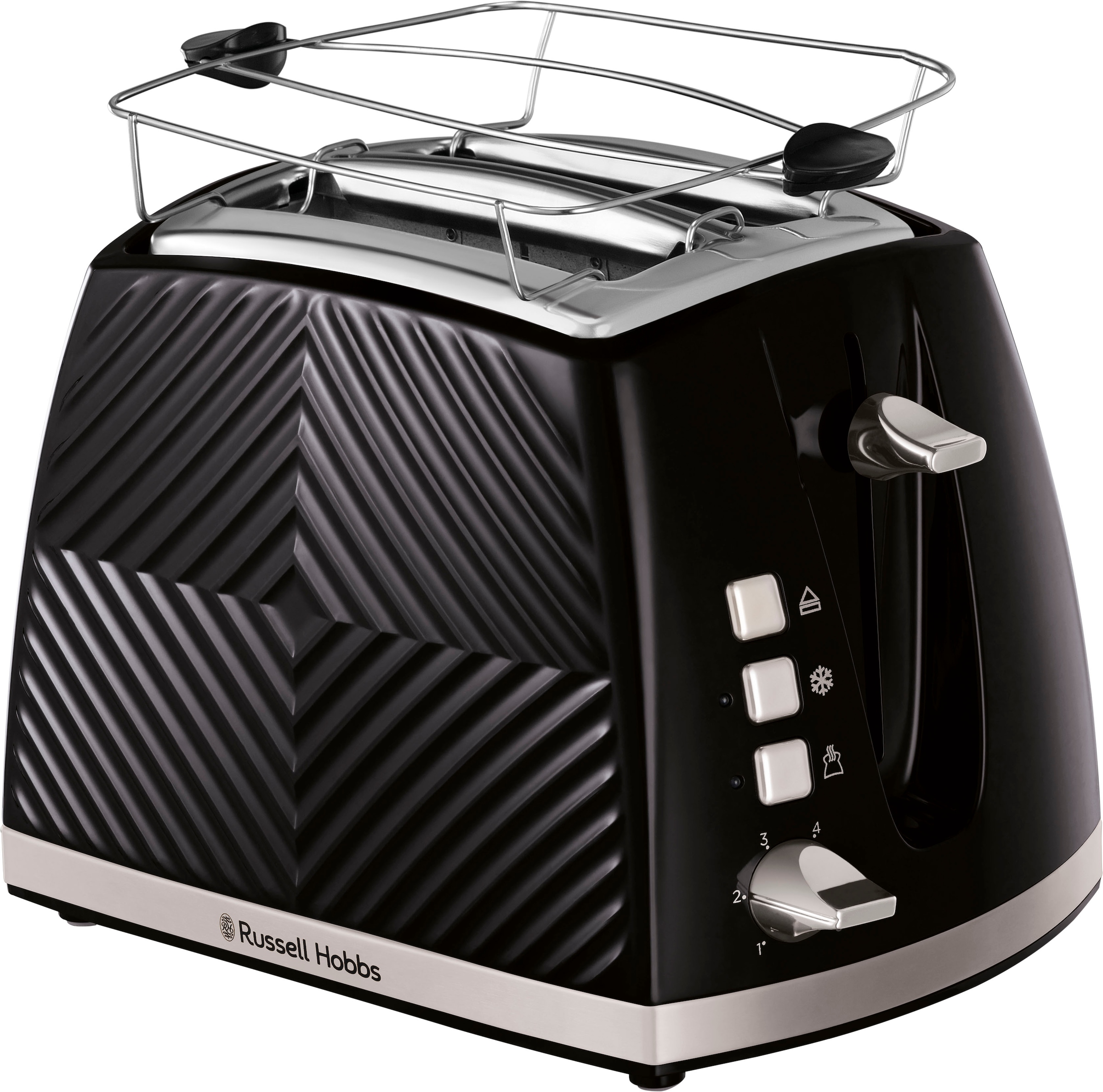 Toaster »Groove 26390-56, schwarz, 850 Watt - Brötchenaufsatz & Krümelschublade«, 2...