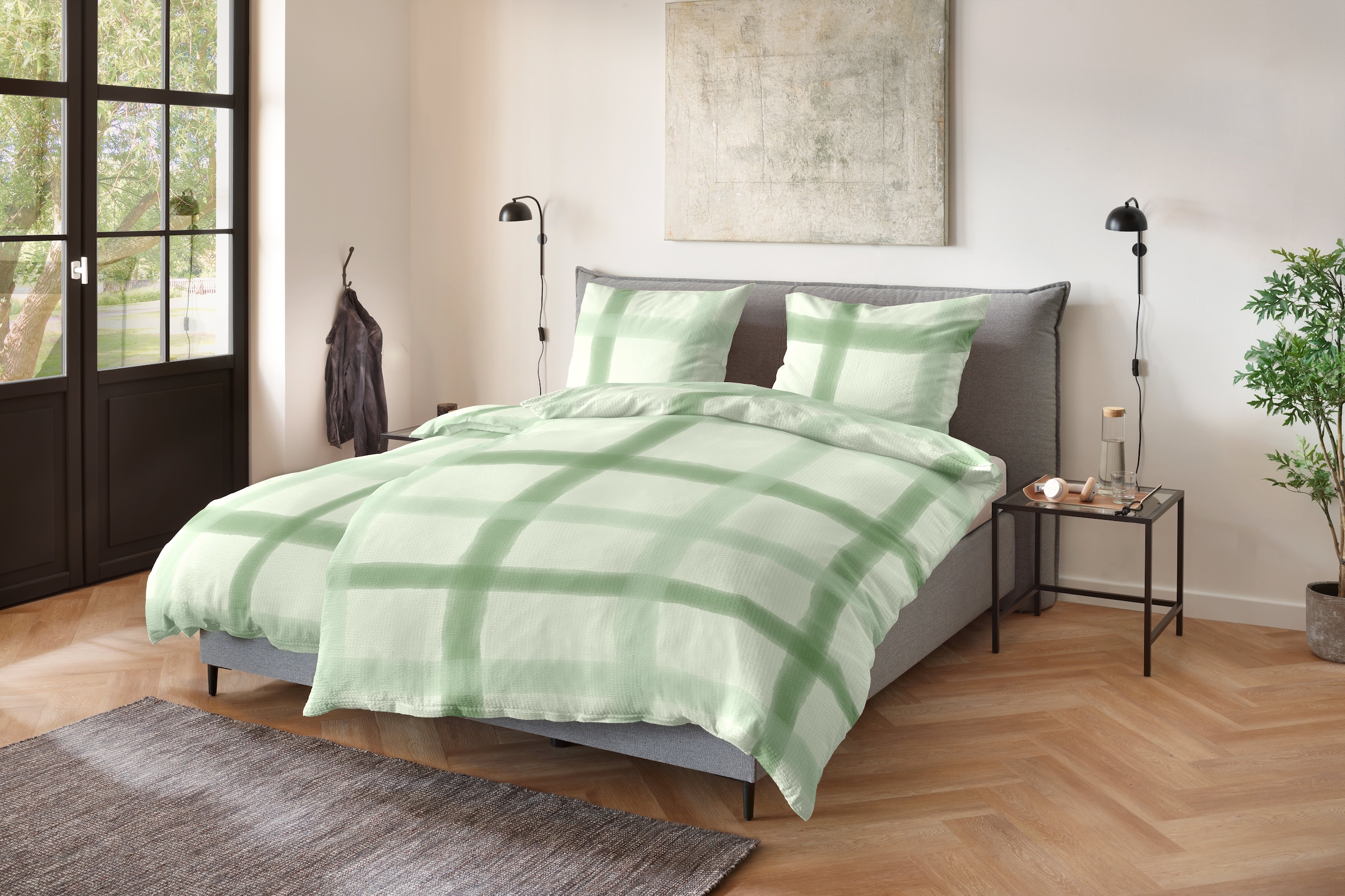 Primera Bettwäsche »Soft-Seersucker-Bettwäsche Raster« 2