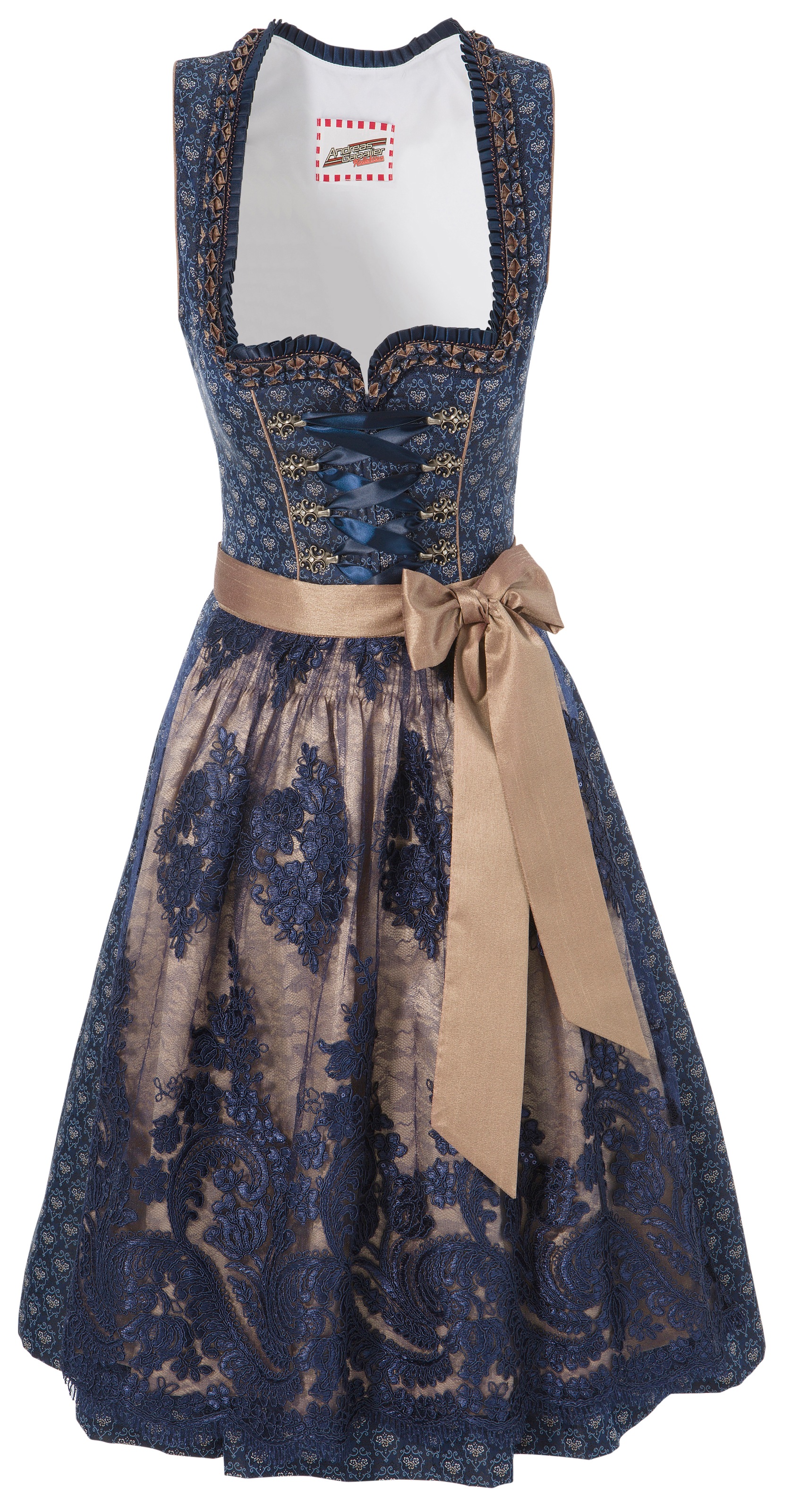 Andreas Gabalier Kollektion Dirndl, (2 tlg.), Damen, midi mit herzförmiger Ausschnitt