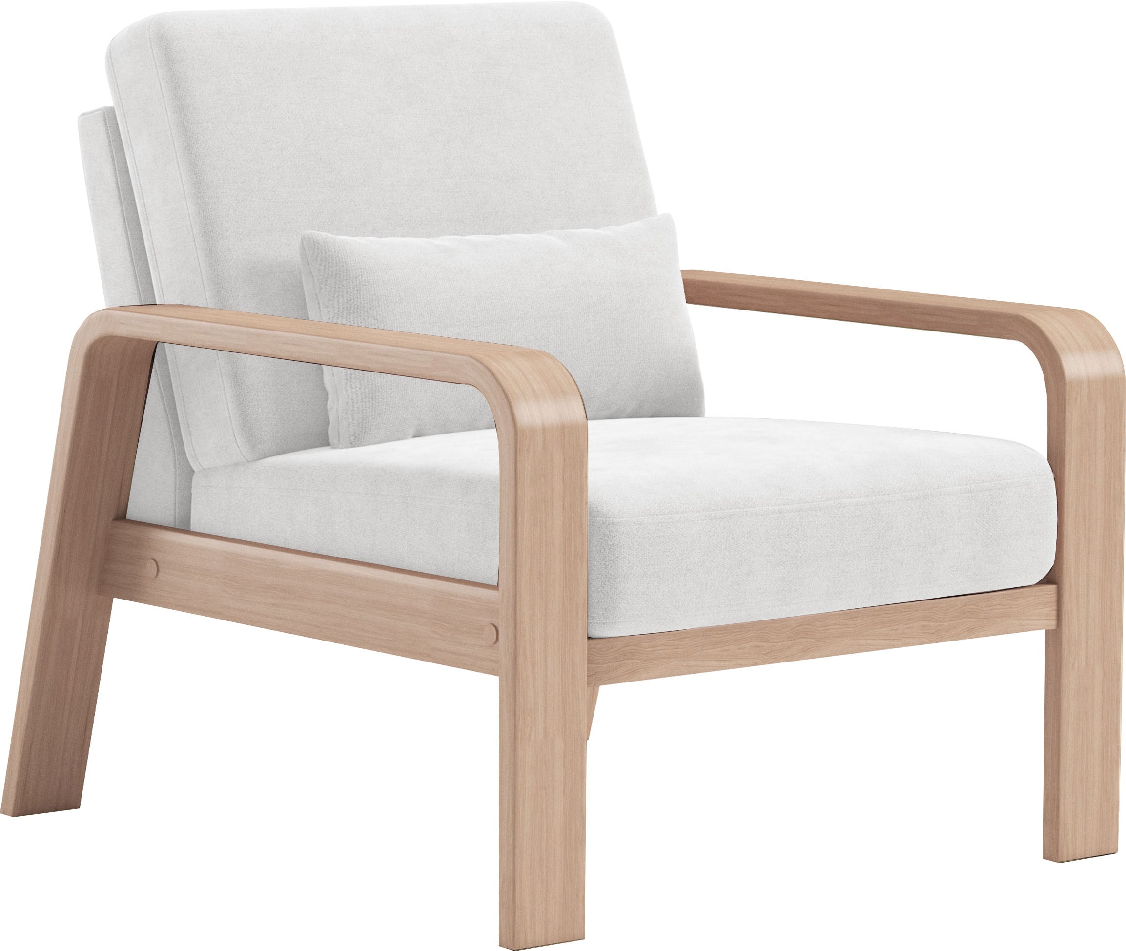 sit&more Sessel »Kolding«, Armlehnen aus Buchenholz in natur, verschiedene Bezüge und Farben