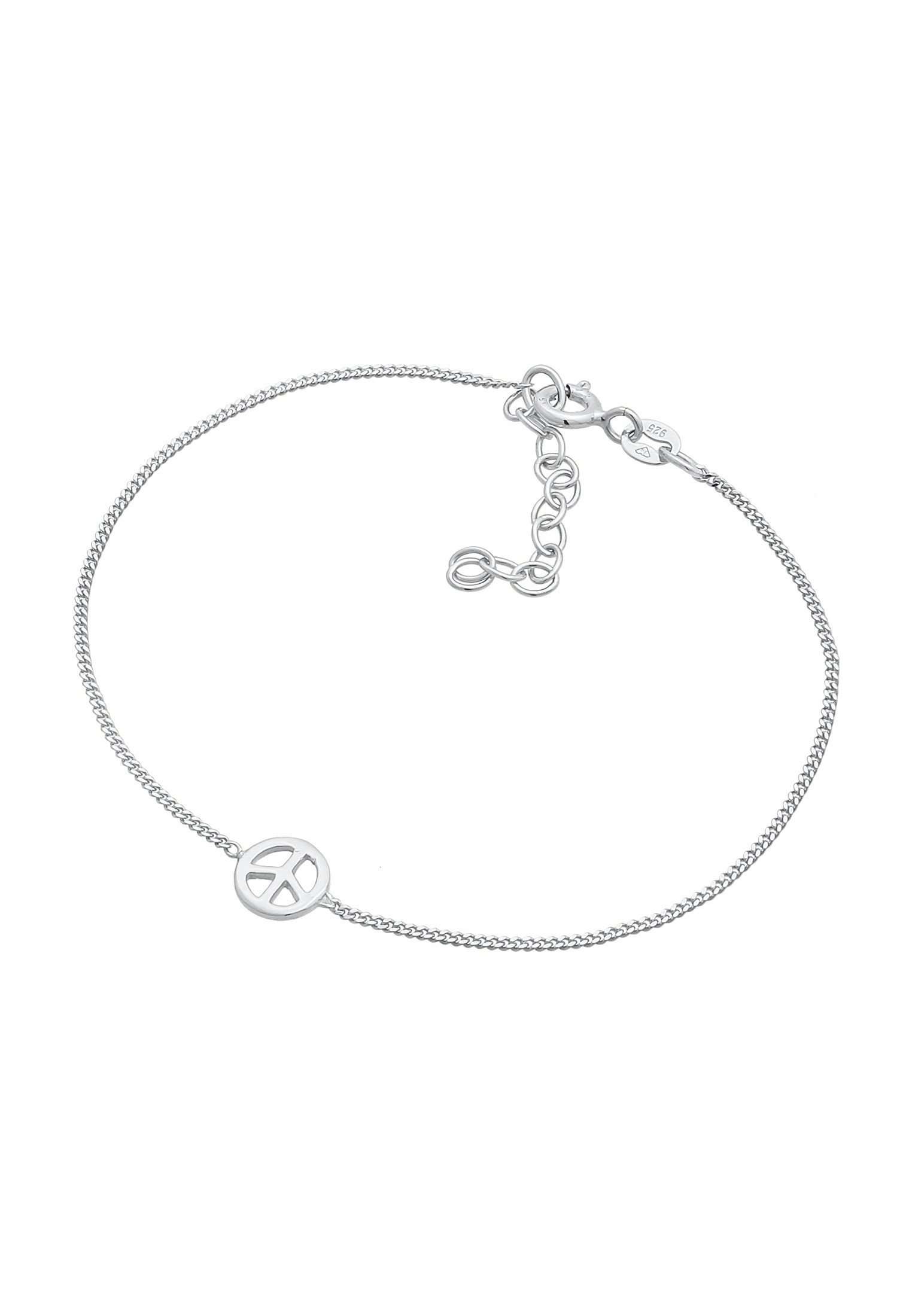 Elli Armkette »Armband Peace Zeichen Boho Symbol Hippie 925 Silber«