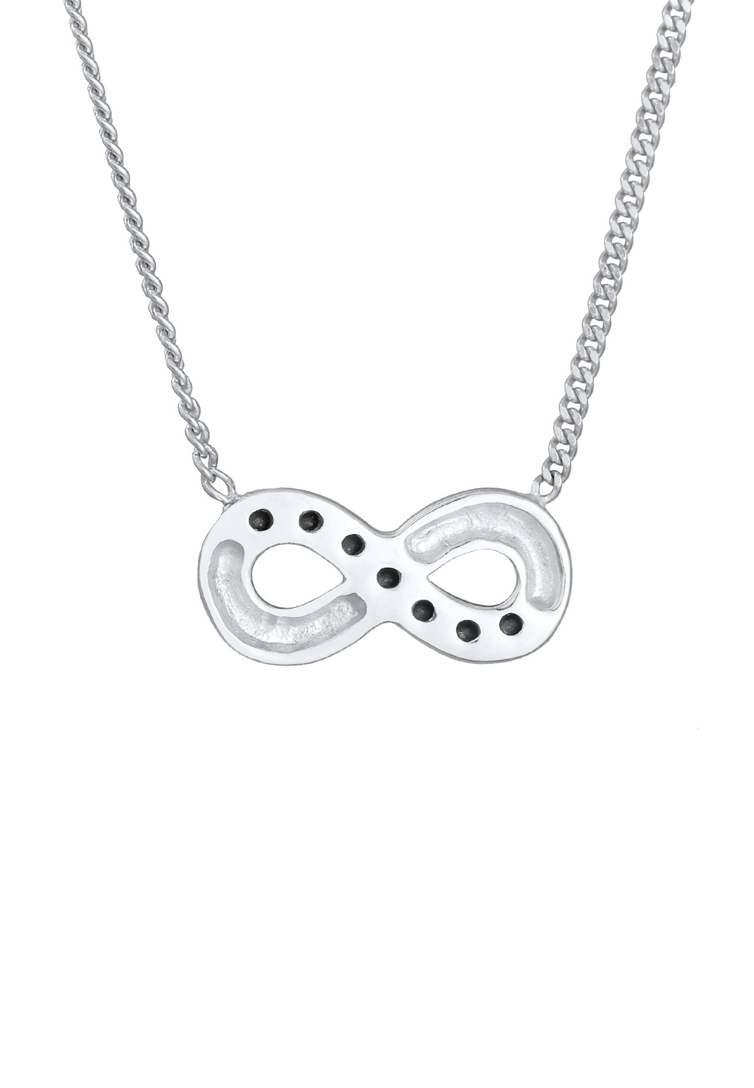 Elli Silberkette »Halskette Infinity Symbol Liebe Kristalle 925 Sterling Silber«