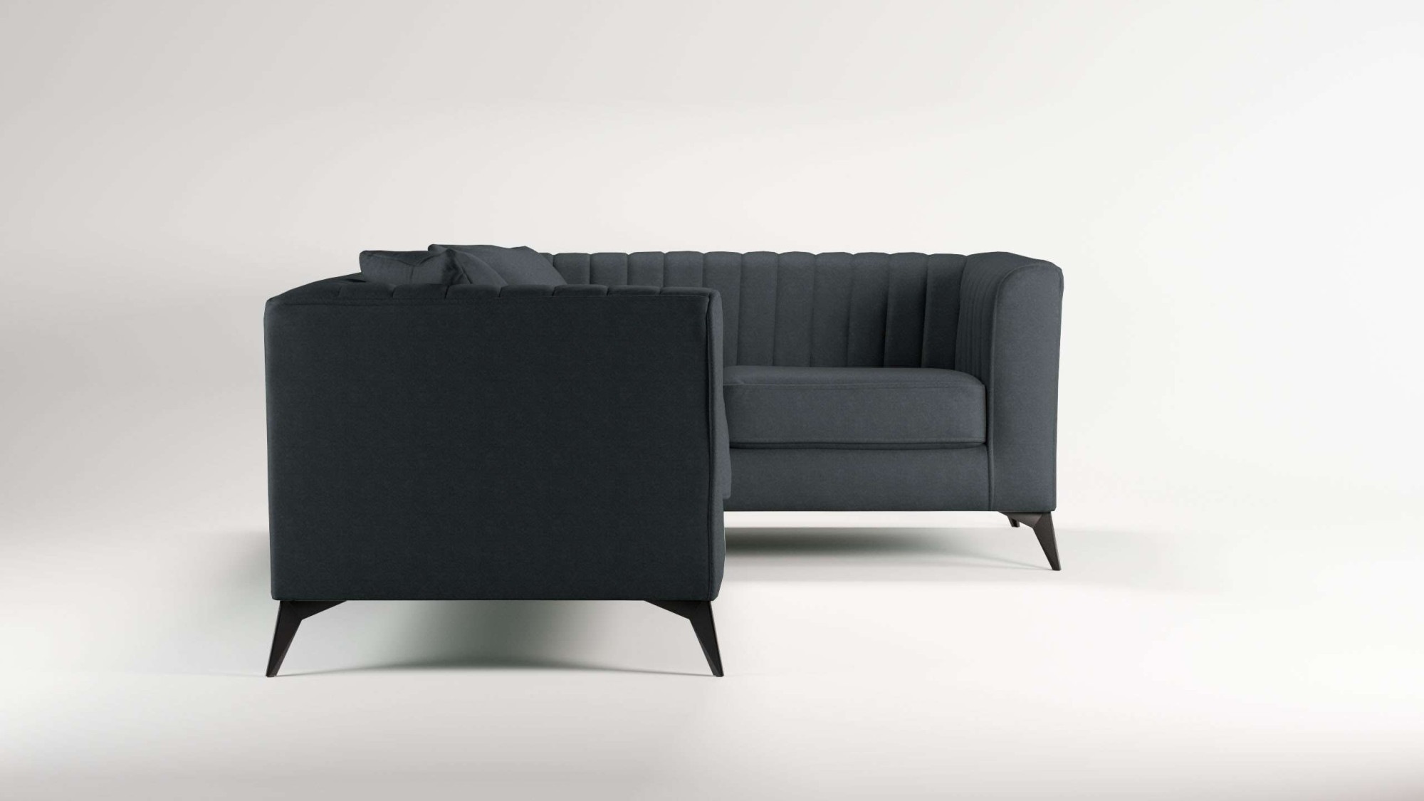 Home affaire Ecksofa »MATTHEW L-Form ideal für kleine Räume, Maße B/T/H:  240/167/74 cm« elegantes Designsofa, Steppung im Rücken, incl. Zierkissen