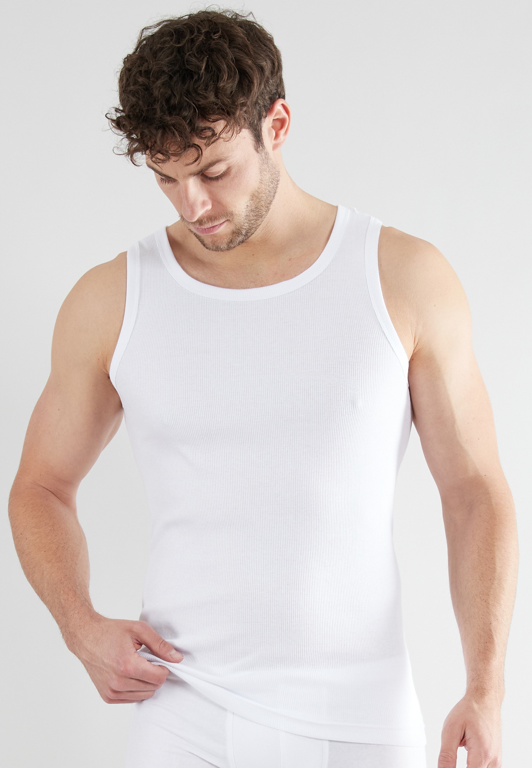 TOM TAILOR Tanktop »Montana« 2er Pack,  Rundhalsausschnitt, slim fit, basic, elastisch, hüftbedeckend