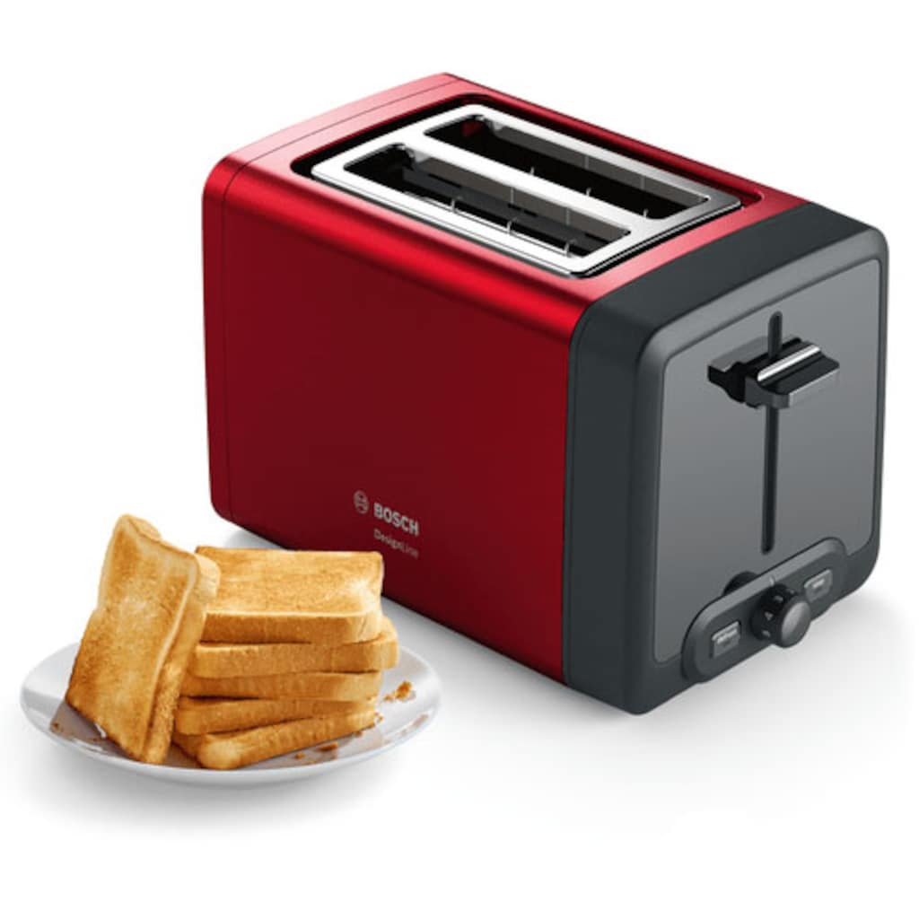 BOSCH Toaster »TAT4P424 DesignLine«, 2 kurze Schlitze, 970 W