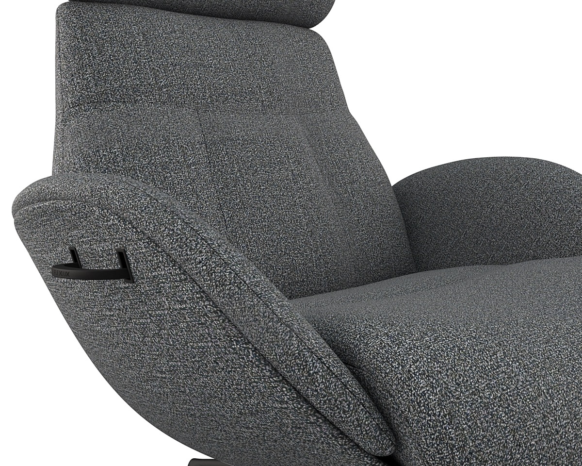 FLEXLUX Relaxsessel »Relaxchairs Elegant«, Premium Komfort, Rücken- & Kopfteilverstellung, drehbar, Fuß schwarz