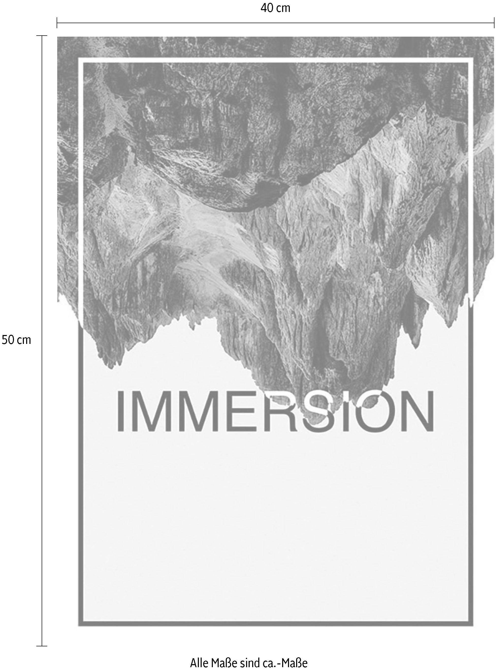 Komar Bild »Immersion Blue« Abstrakt | Sprüche & Texte 1 Stk. tlg. Wandbild zur Dekoration - ohne Rahmen