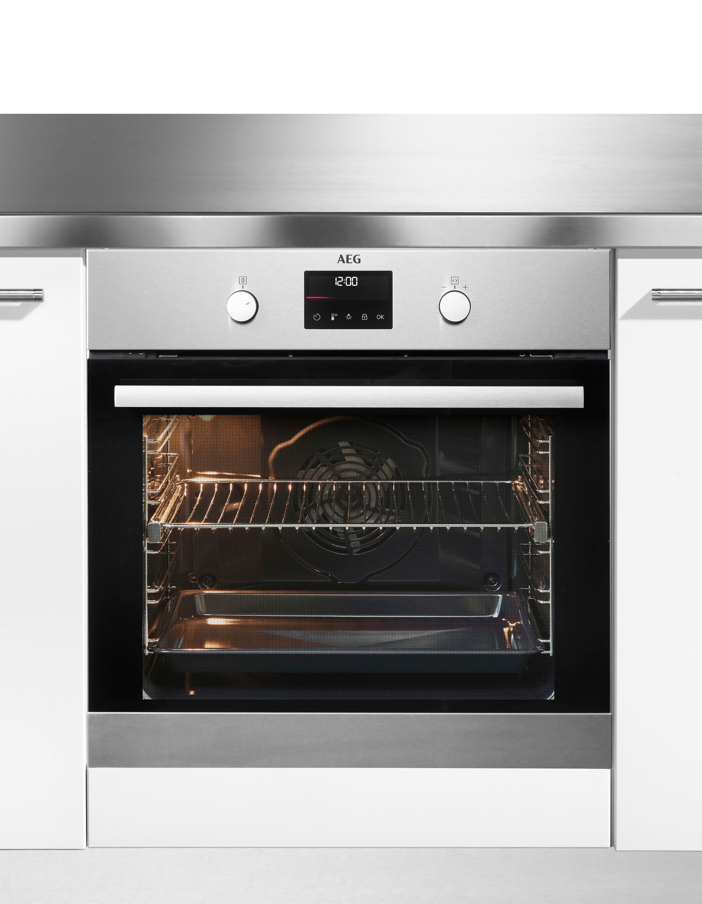 AEG Einbaubackofen 6000 »BPS335061M 949 498 251«, mit 1-fach-Teleskopauszug, Pyrolyse-Selbstreinigung
