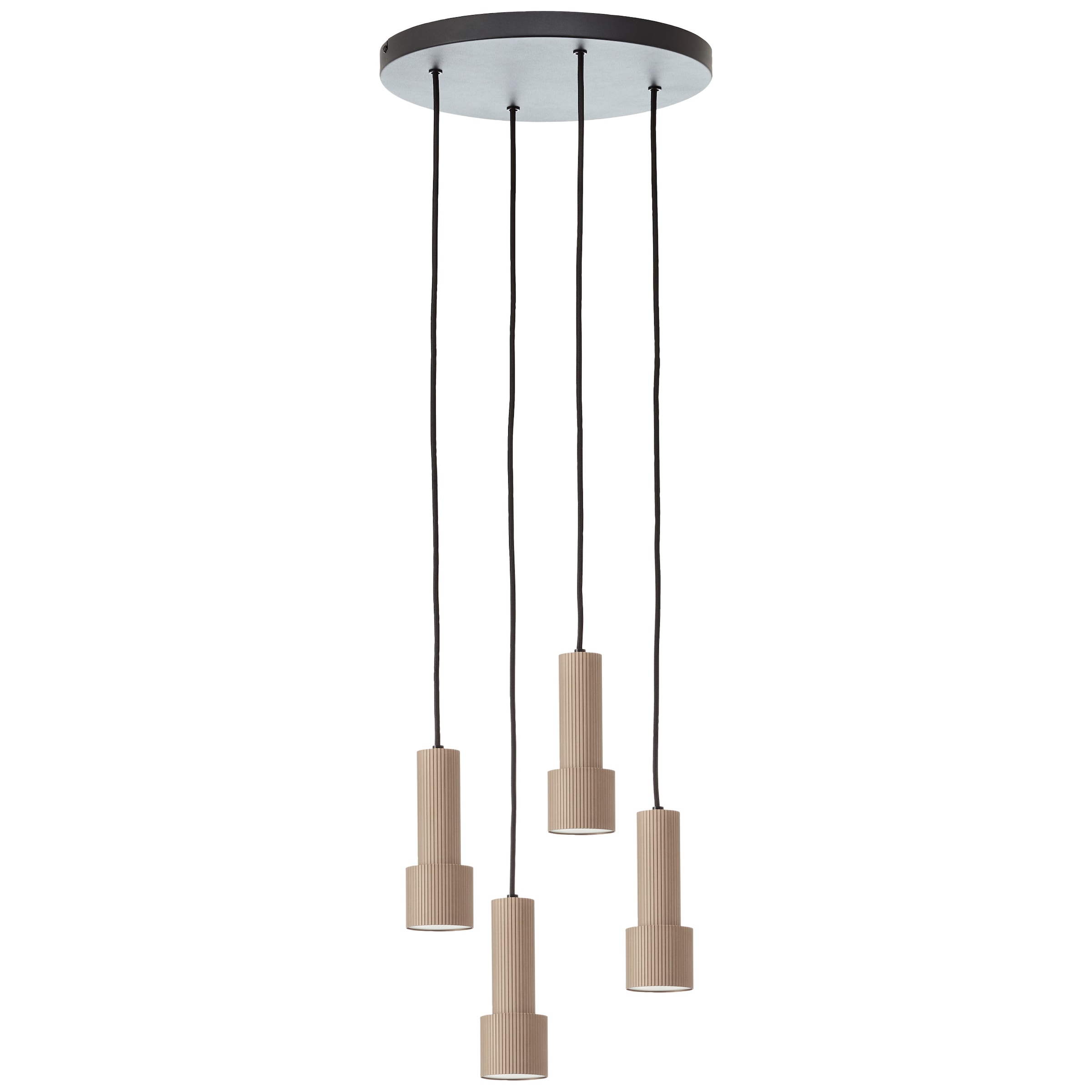 Brilliant Pendelleuchte »Cadiz«, 4 flammig, Leuchtmittel GU10 | ohne Leuchtmittel, 150 x 35 cm, 4x GU10 Fassung, kürzbar, Aluminium, schwarz/bronzefarben