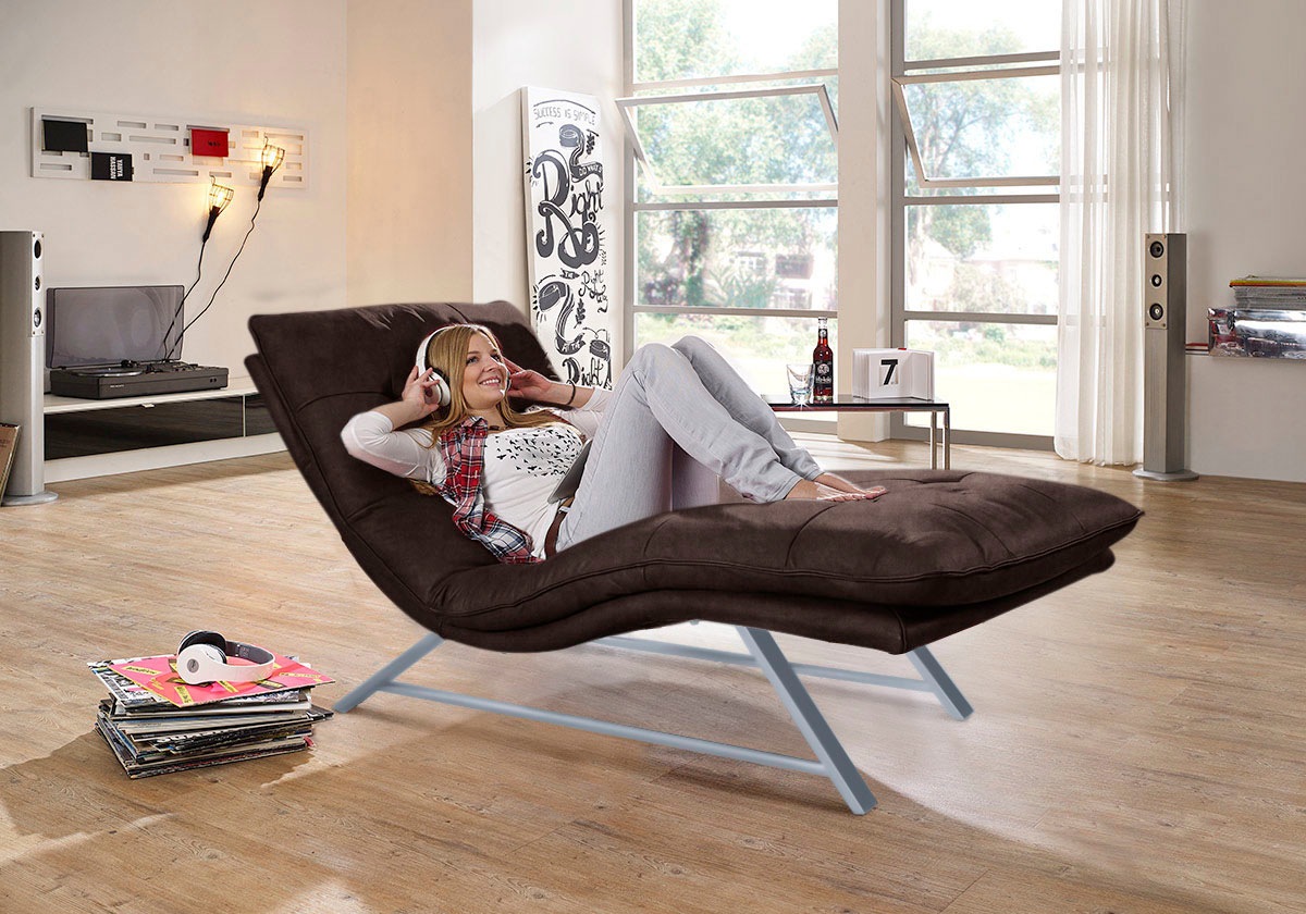 W.SCHILLIG Relaxliege »daily dreams«, in Waffelkissen-Optik, wahlweise mit Motor, Kufengestell, in 2 Breiten