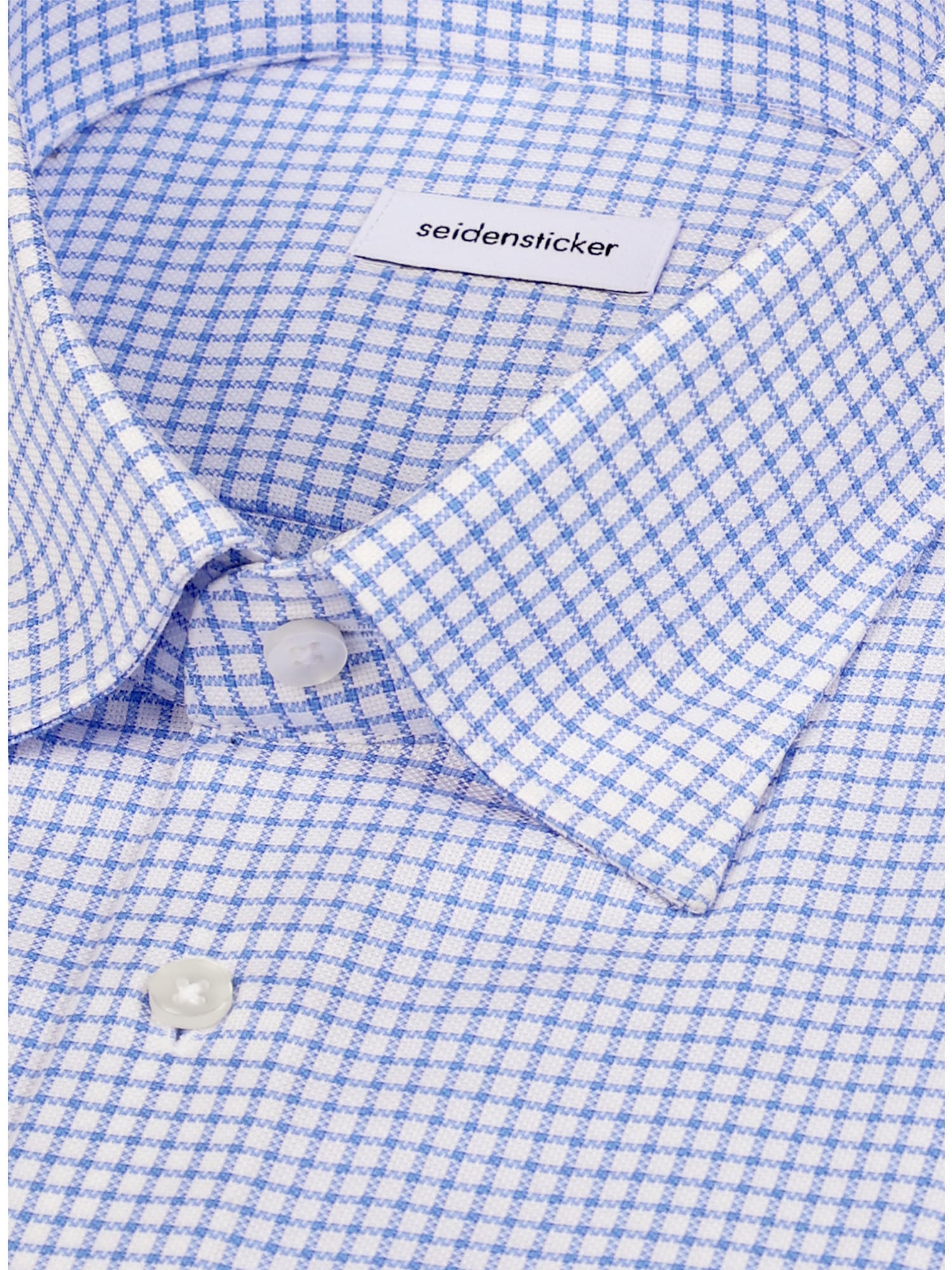 seidensticker Businesshemd »Schwarze Rose« Comfort 1/1 Covered-Button-Down-Kragen Karo
