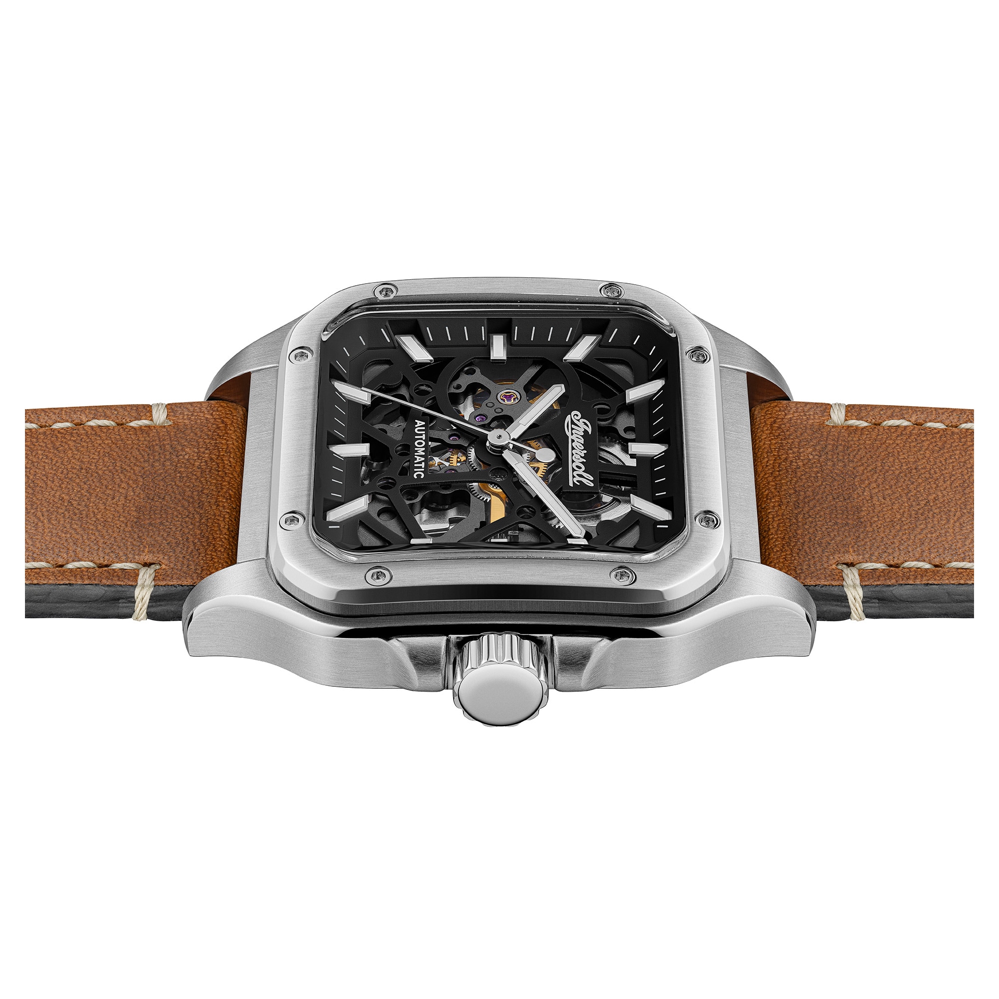 Ingersoll Automatikuhr »The Ollie« Armbanduhr, Herrenuhr, Mechanische Uhr, Lederarmband, analog
