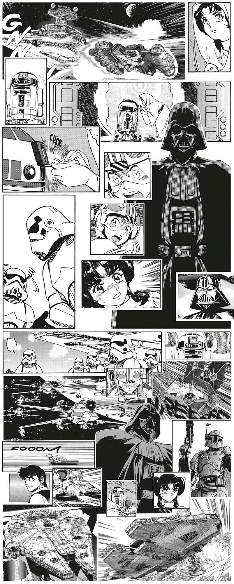 Komar Fototapete »Vlies Fototapete - Star Wars Manga Madness - Größe 100 x 250 cm«, bedruckt