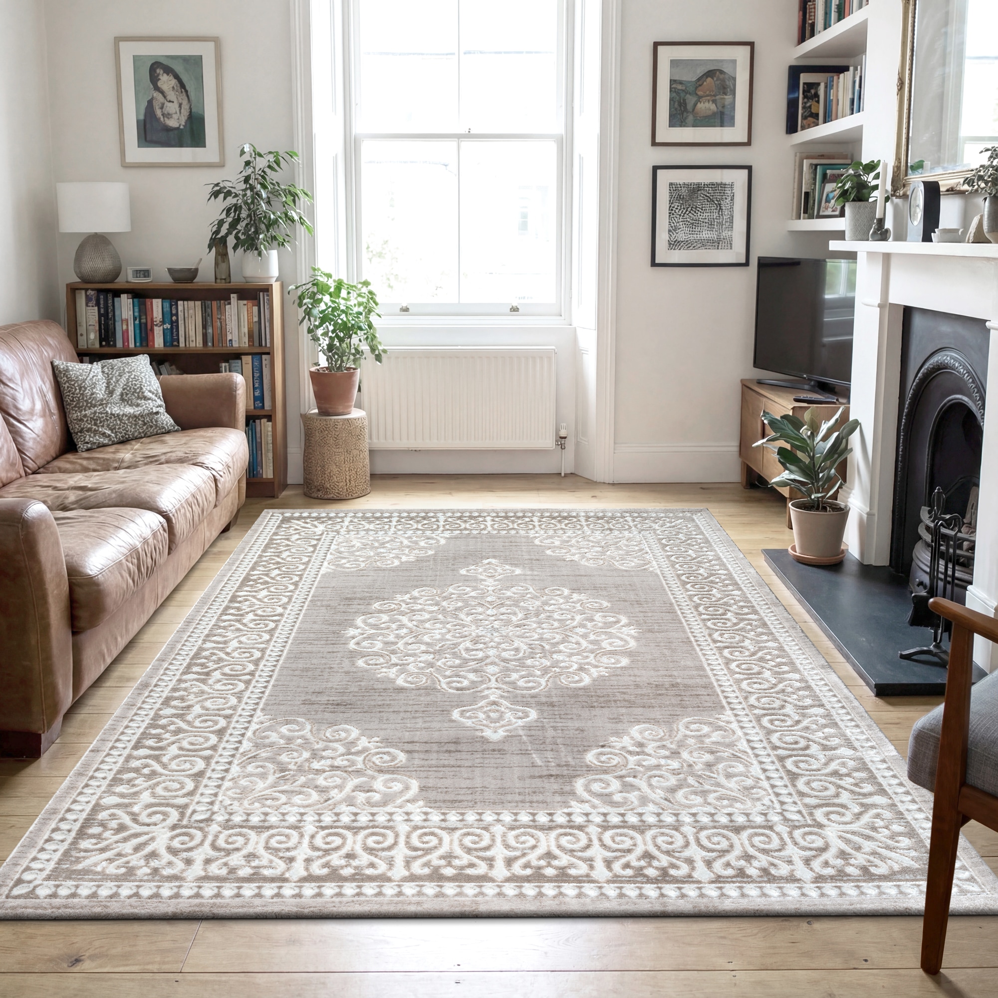 Sanat Teppich »Harmony 3204 , auch als Läufer und rund« rechteckig 12 mm Höhe Wohnzimmer, Kurzflor, modern,  Orient Optik, Schlafzimmer