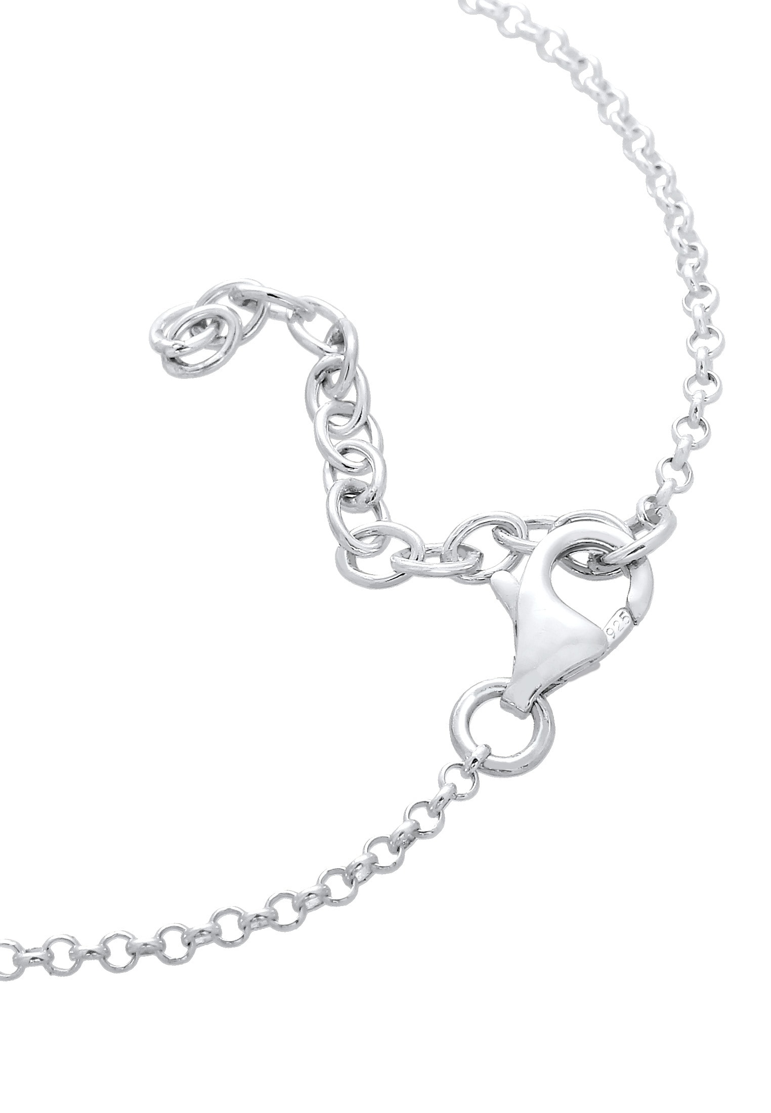 Elli Armkette »Armband Weltkugel Plättchen Anhänger 925 Sterling Silber«