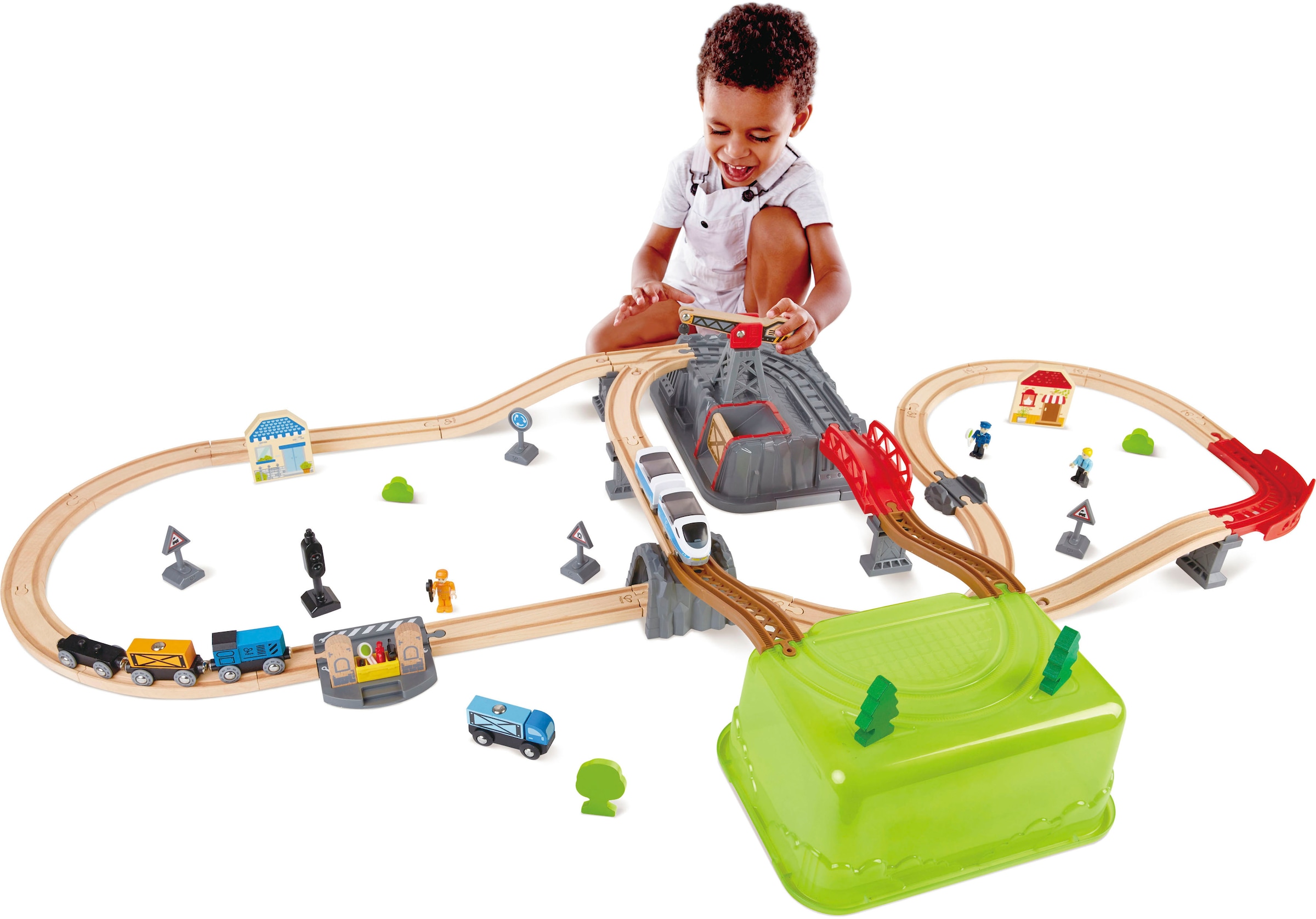 Hape Spielzeug-Eisenbahn »Eisenbahn-Set, achtförmig«, (Set)