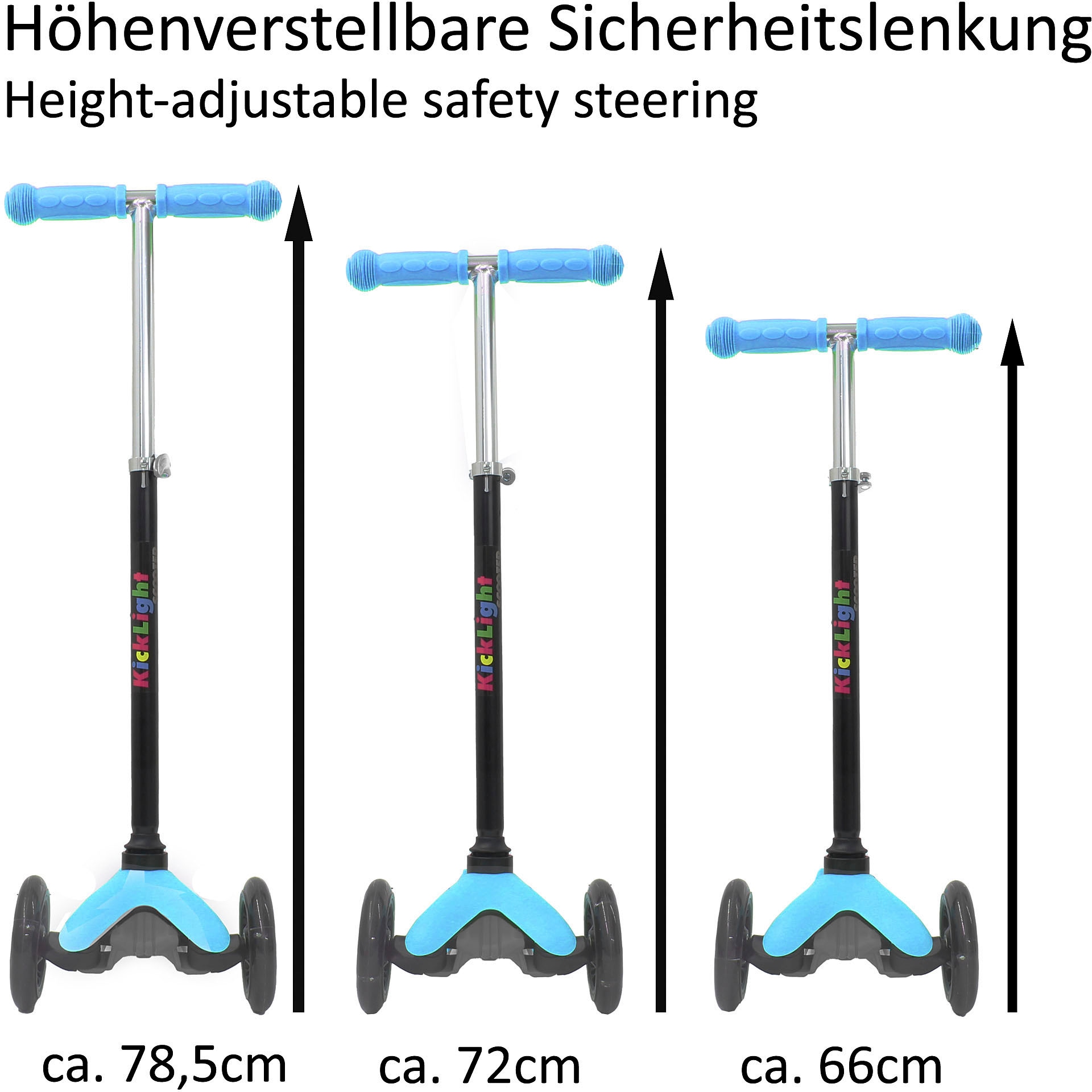 Jamara Dreiradscooter »KickLight« mit LED-Rädern