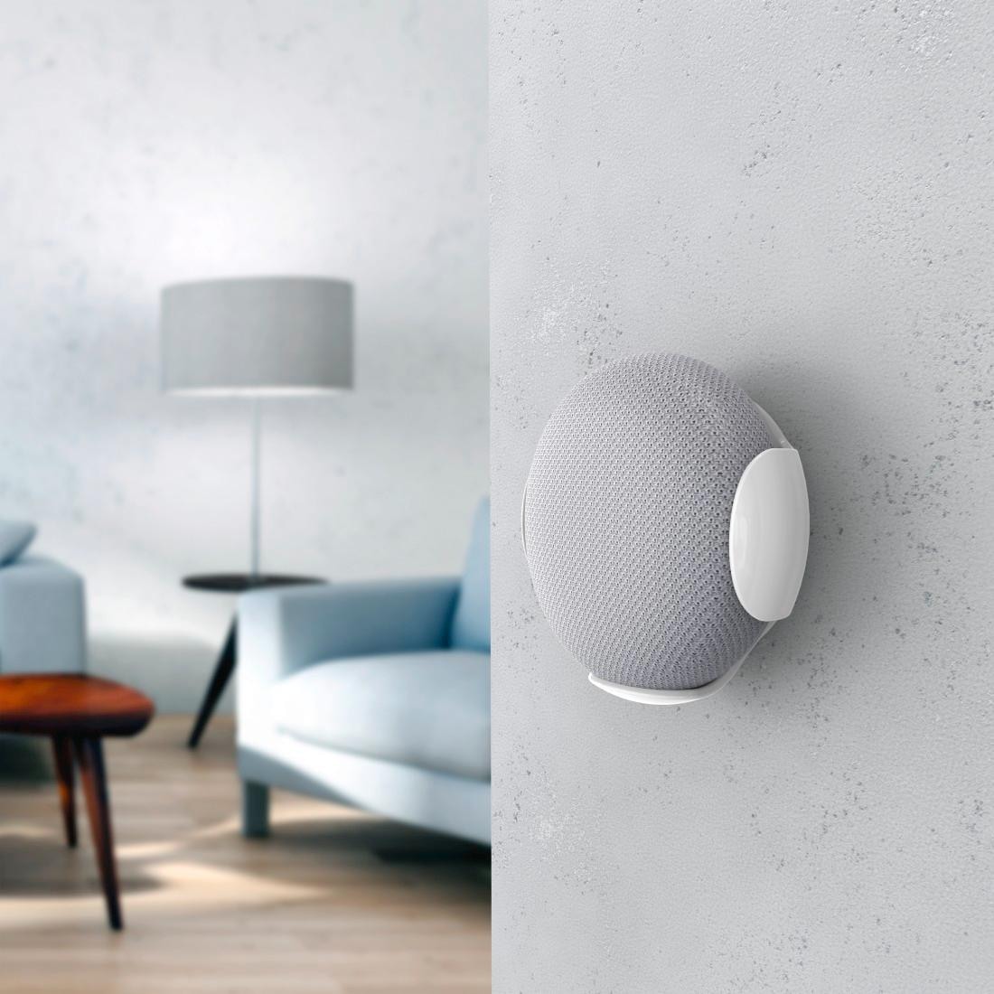 Hama Lautsprecher-Wandhalterung »Wandhalterung für Google Home, Nest mini, Weiß«