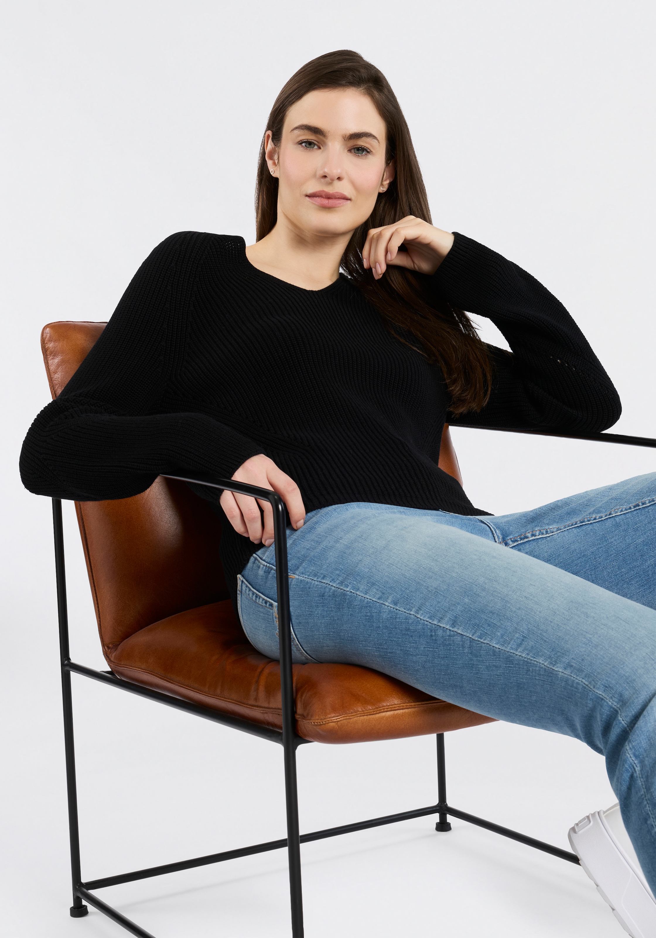 BOSS ORANGE Strickpullover »Fardellina Premium Damenmode« aus reiner Baumwolle