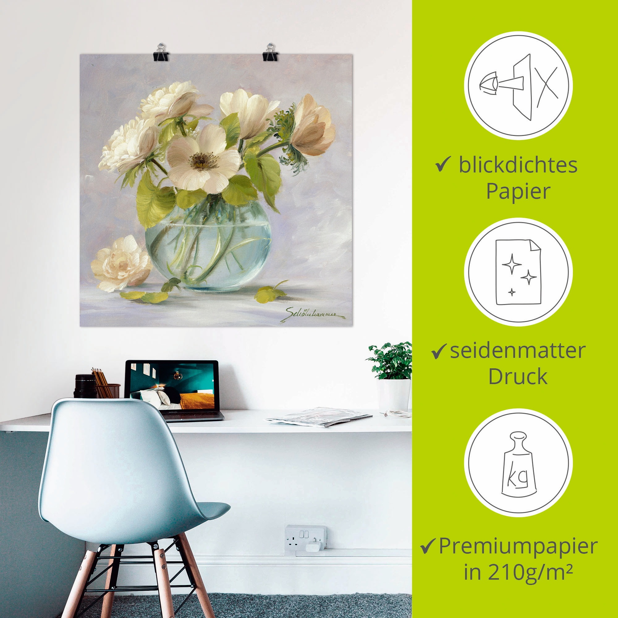 Artland Wandbild »Gelbe Windröschen«, Blumen, (1 St.), als Leinwandbild, Poster in verschied. Größen