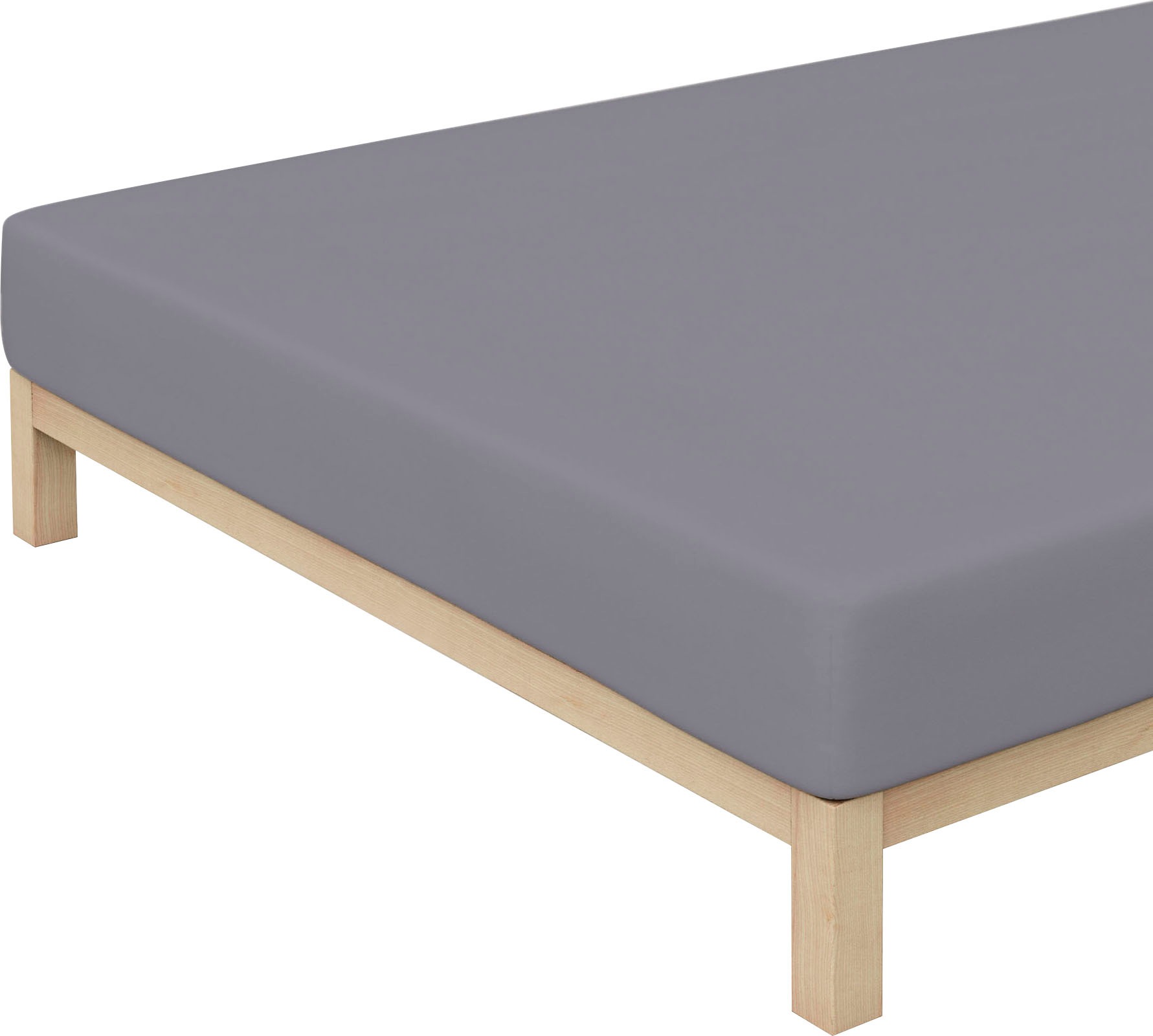 Schlafgut Spannbettlaken »PURE Bio-Baumwolle mit Elasthan, dehnbar blickdicht, straff, Bettlaken«, PREMIUM Laken für Matratzen bis 30cm Höhe, in 90x200, 140x200, 180x200