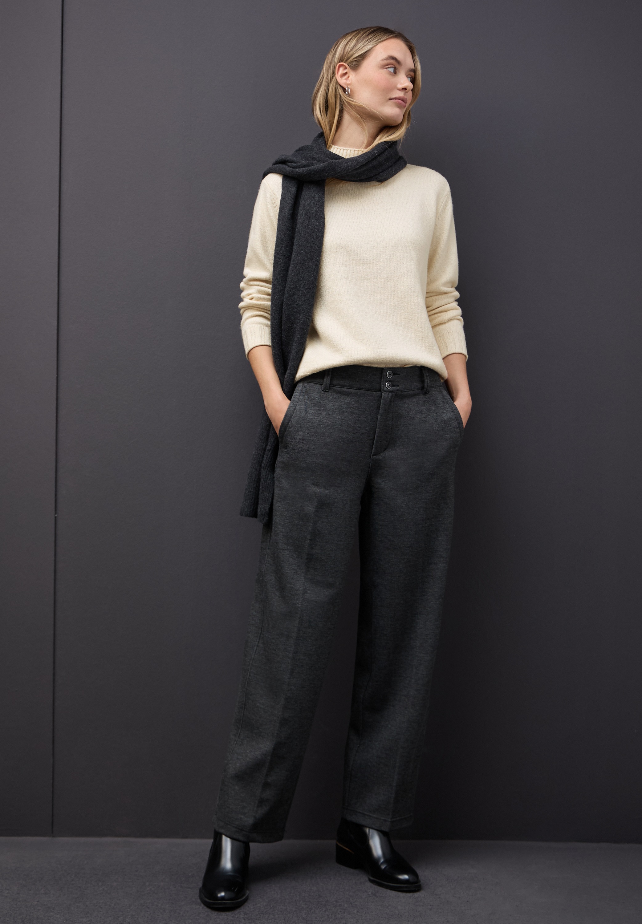 STREET ONE Rollkragenpullover mit Rippbündchen