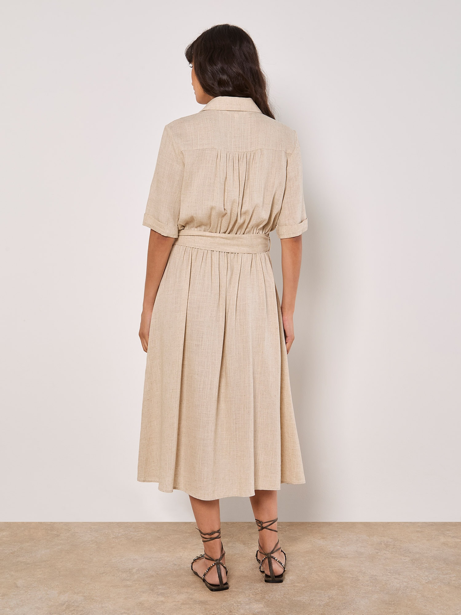 Apricot Hemdblusenkleid »Midikleid« 2 tlg. mit Brusttaschen
