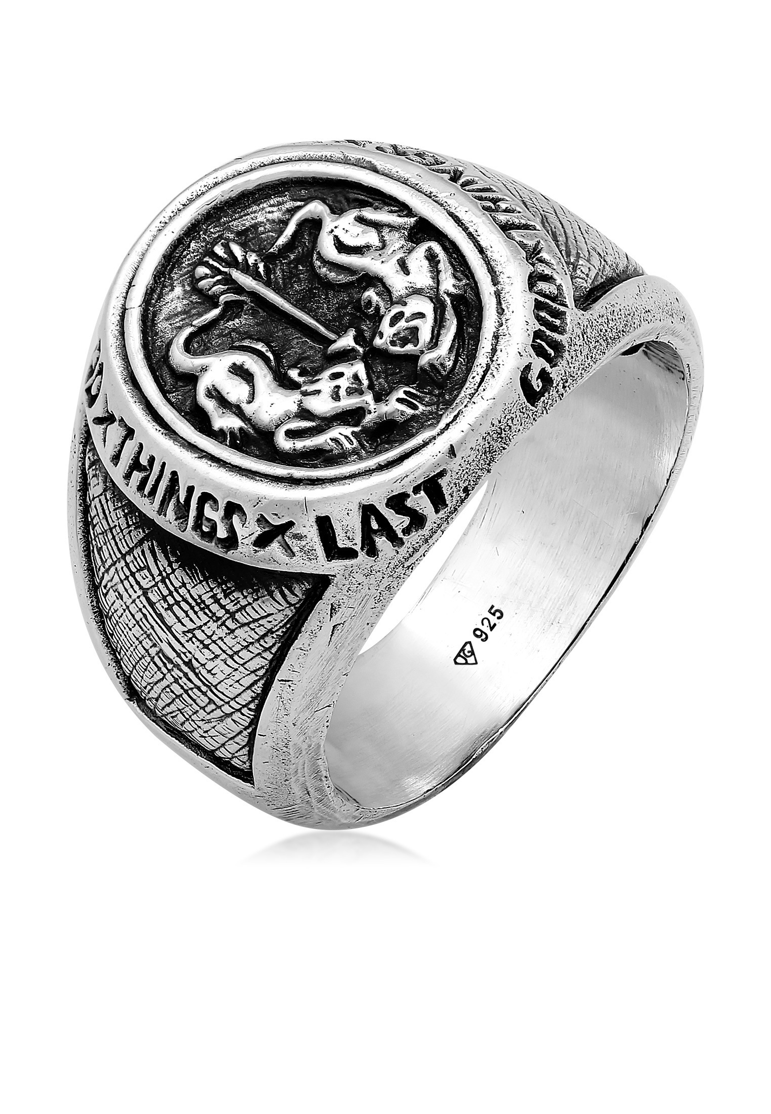 HAZE & GLORY Siegelring »Ring Siegelring - Twin Tiger 925 Silber«