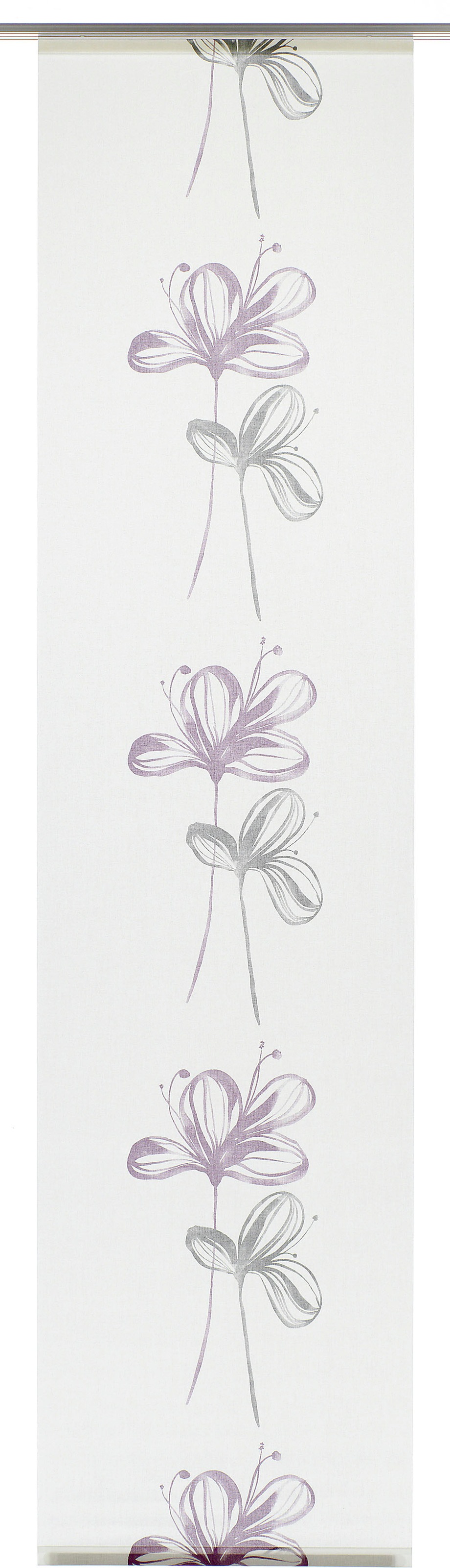GARDINIA Schiebegardine »Flächenvorhang Stoff Flower mit silbernen Paneelwagen«, (1... kaufen