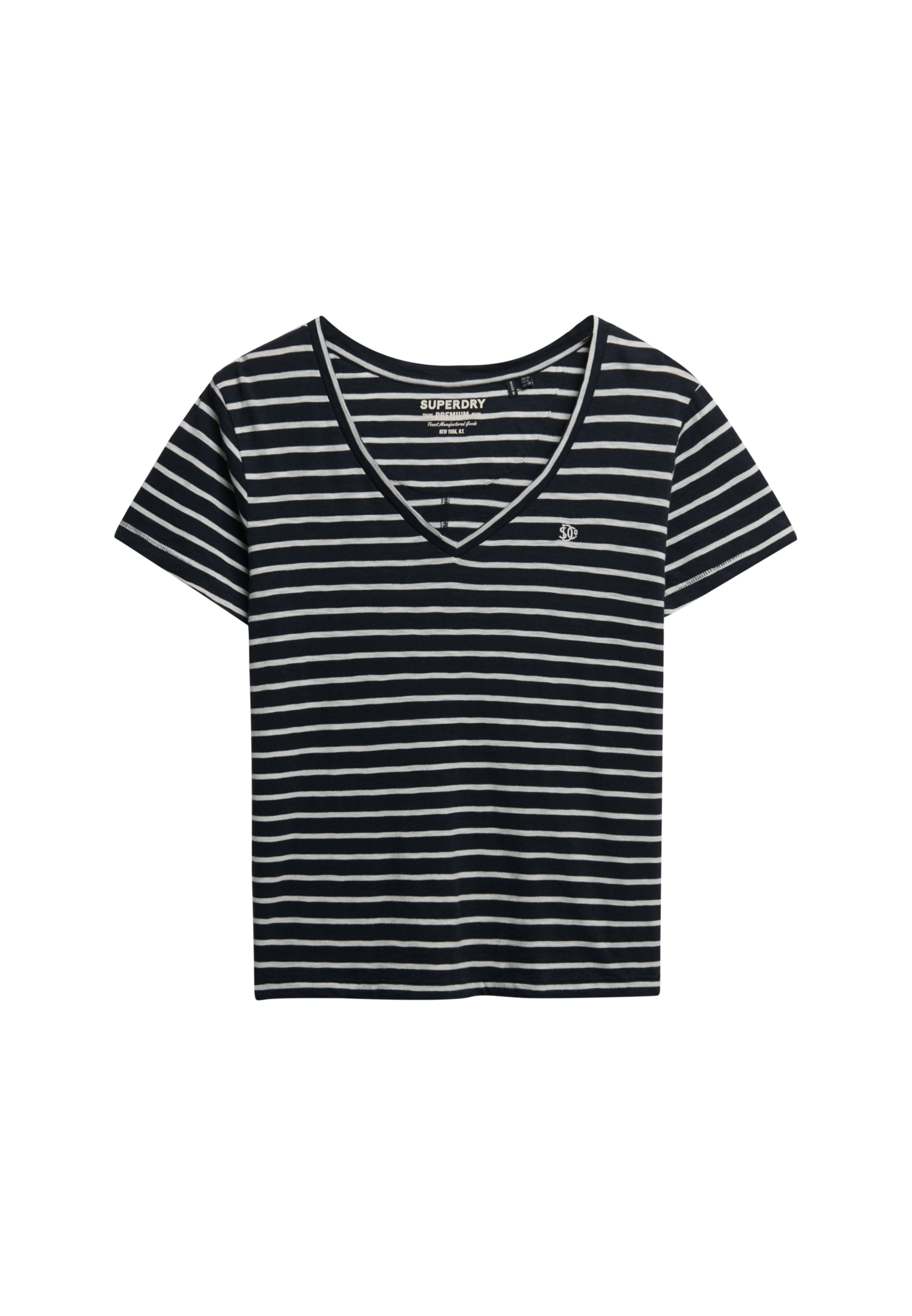 Superdry T-Shirt »STUDIOS SLUB EMB VEE TEE« Baumwollmischung, relaxed fit