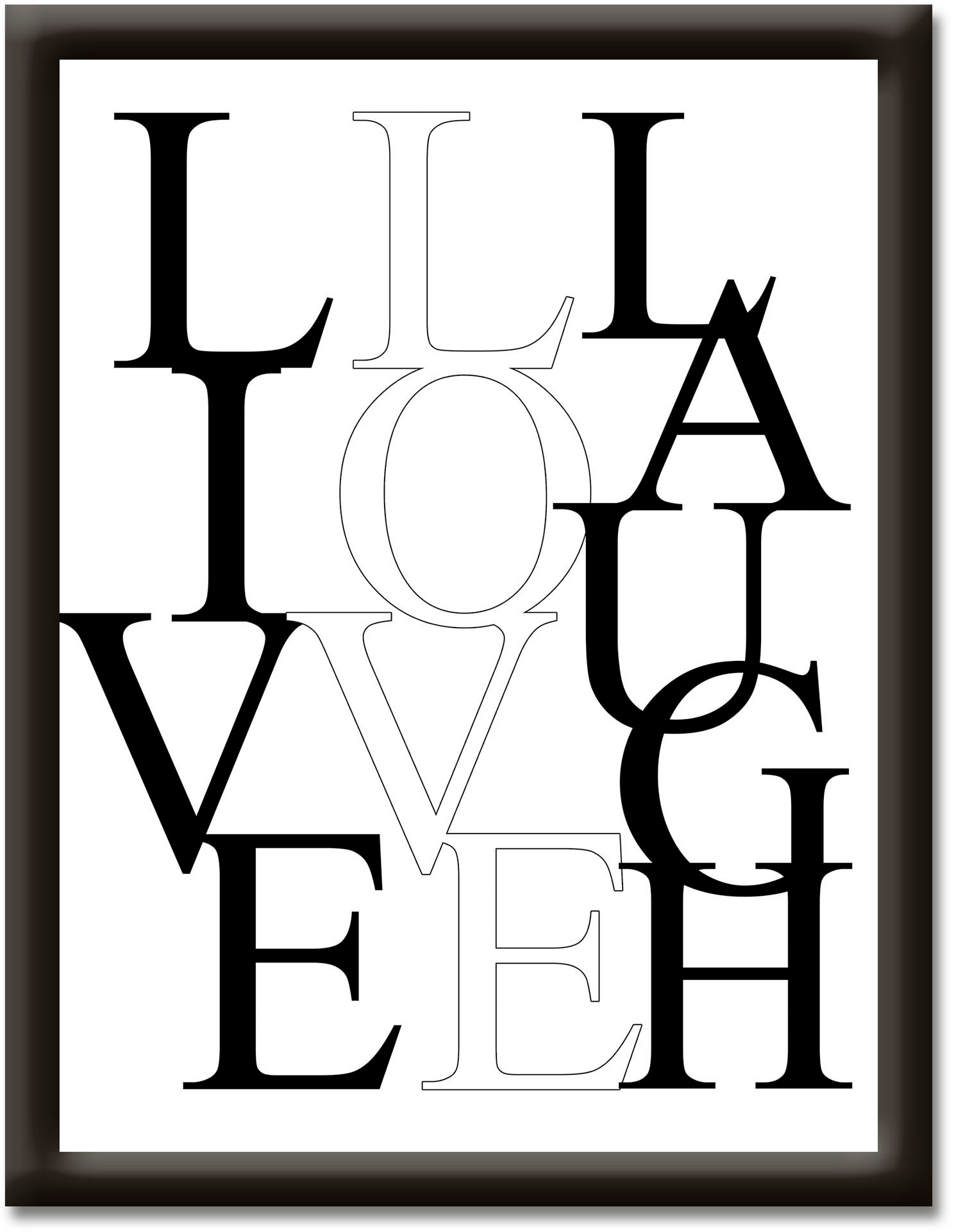 Artland Wandbild »Leben, Lieben, Lachen«, Sprüche & Texte, (1 St.)