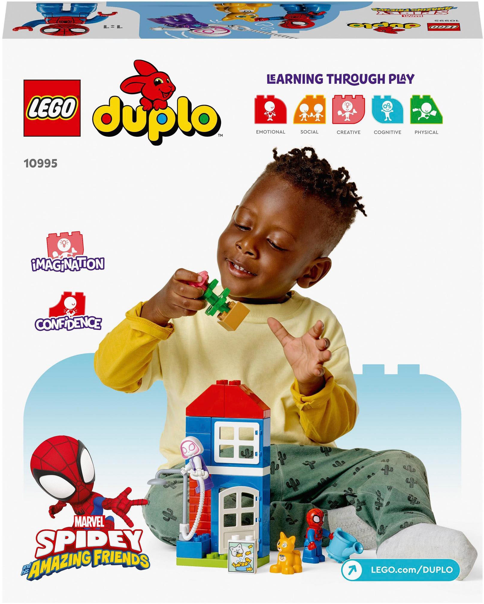 LEGO® Konstruktionsspielsteine »Spider-Mans Haus (10995), LEGO® DUPLO Marvel«, (25 St.), Made in Europe