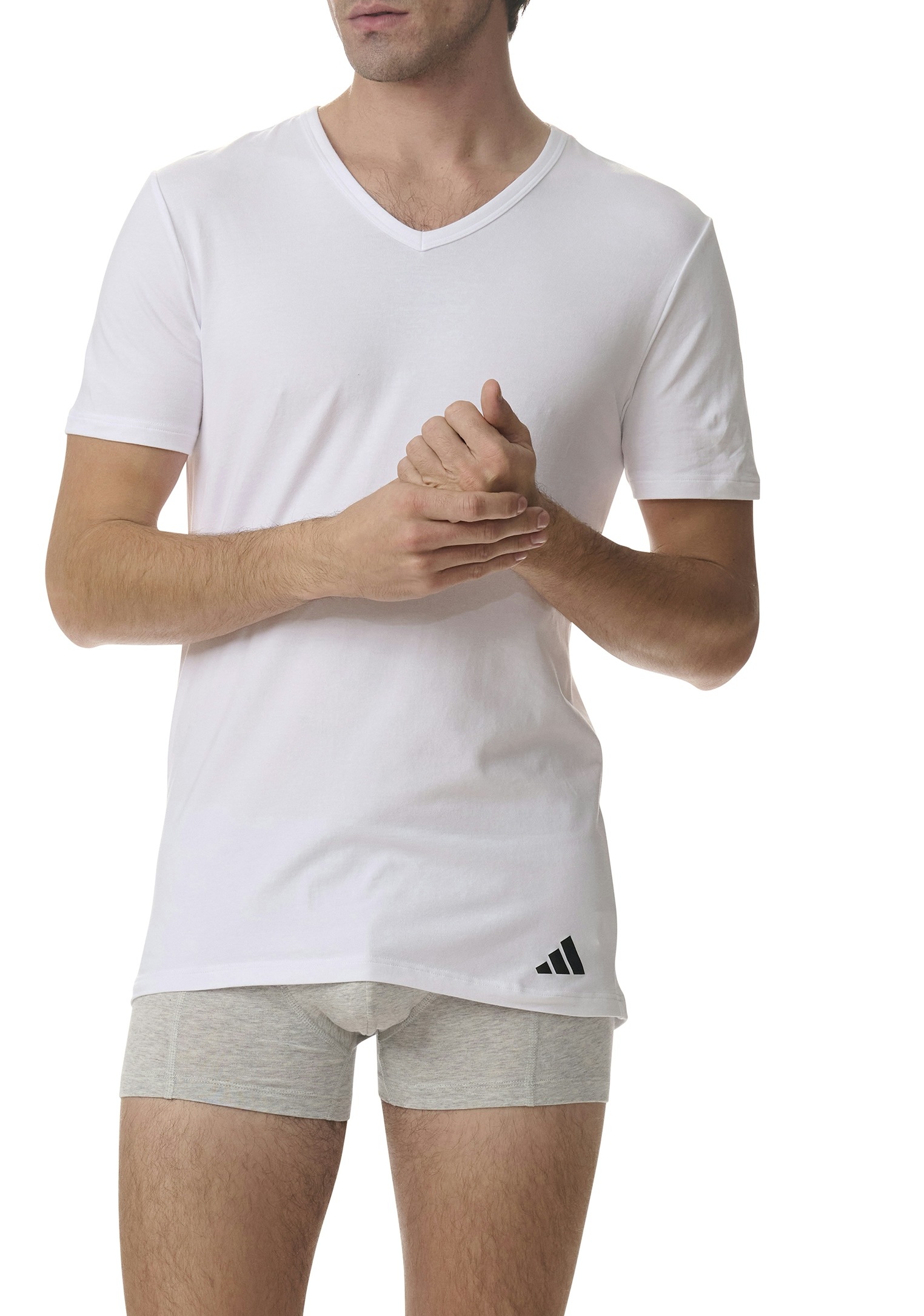 adidas Sportswear T-Shirt »"Active Flex Cotton"«, (2er Pack), V-Ausschnitt