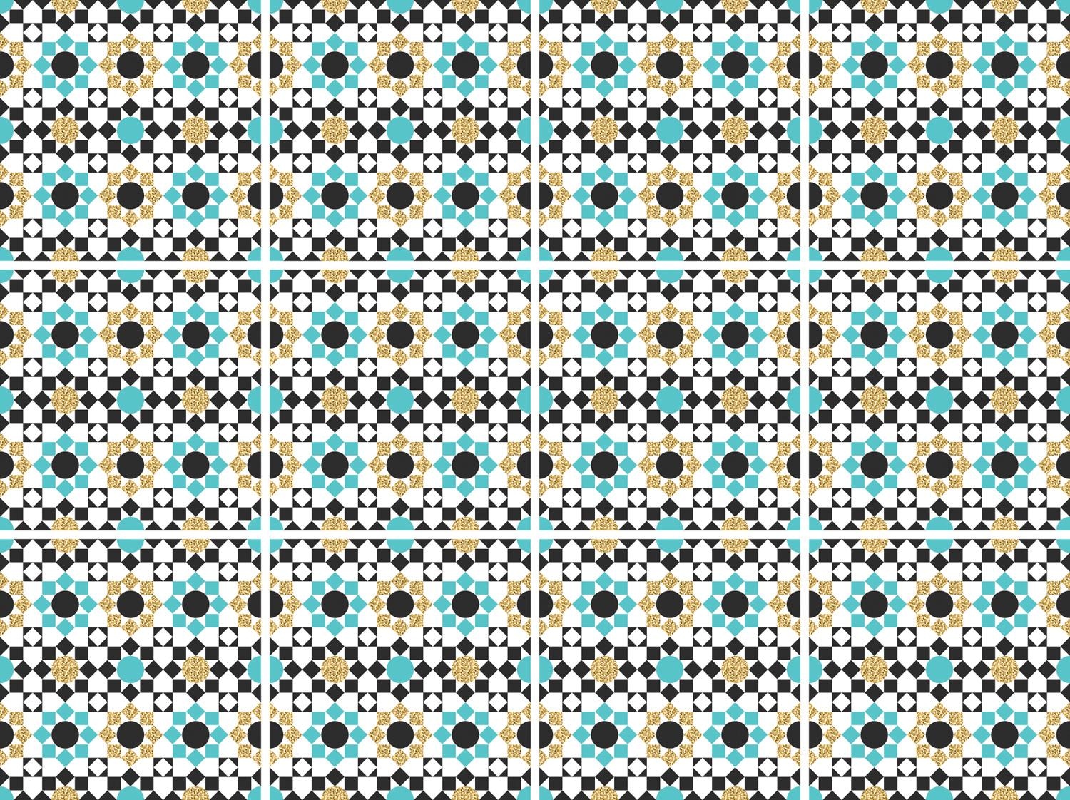 queence Fliesenaufkleber »Mosaik Muster«, (12 St.), Stickerfliesen, selbstklebend, Sticker