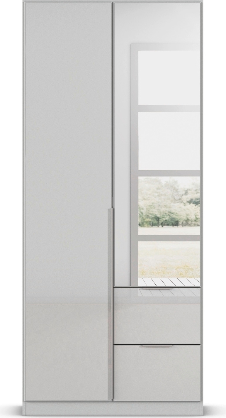 rauch Drehtürenschrank »Kleiderschrank Kleiderschränke Schrank Garderobe AGORDO mit Glasfront«, (in zwei Griff-Farben mit Glasfront), mit Außenschubkästen, in 6 Breiten und 2 Höhen MADE IN GERMANY