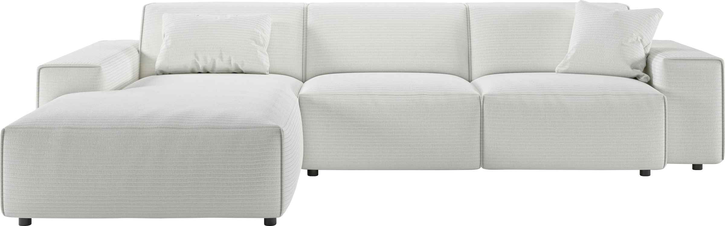 andas Ecksofa »Glimminge auch in Breitcord, Feincord, Bouclé + Easy care-Bezug«, L-Form, Breite 294, Zierkissen
