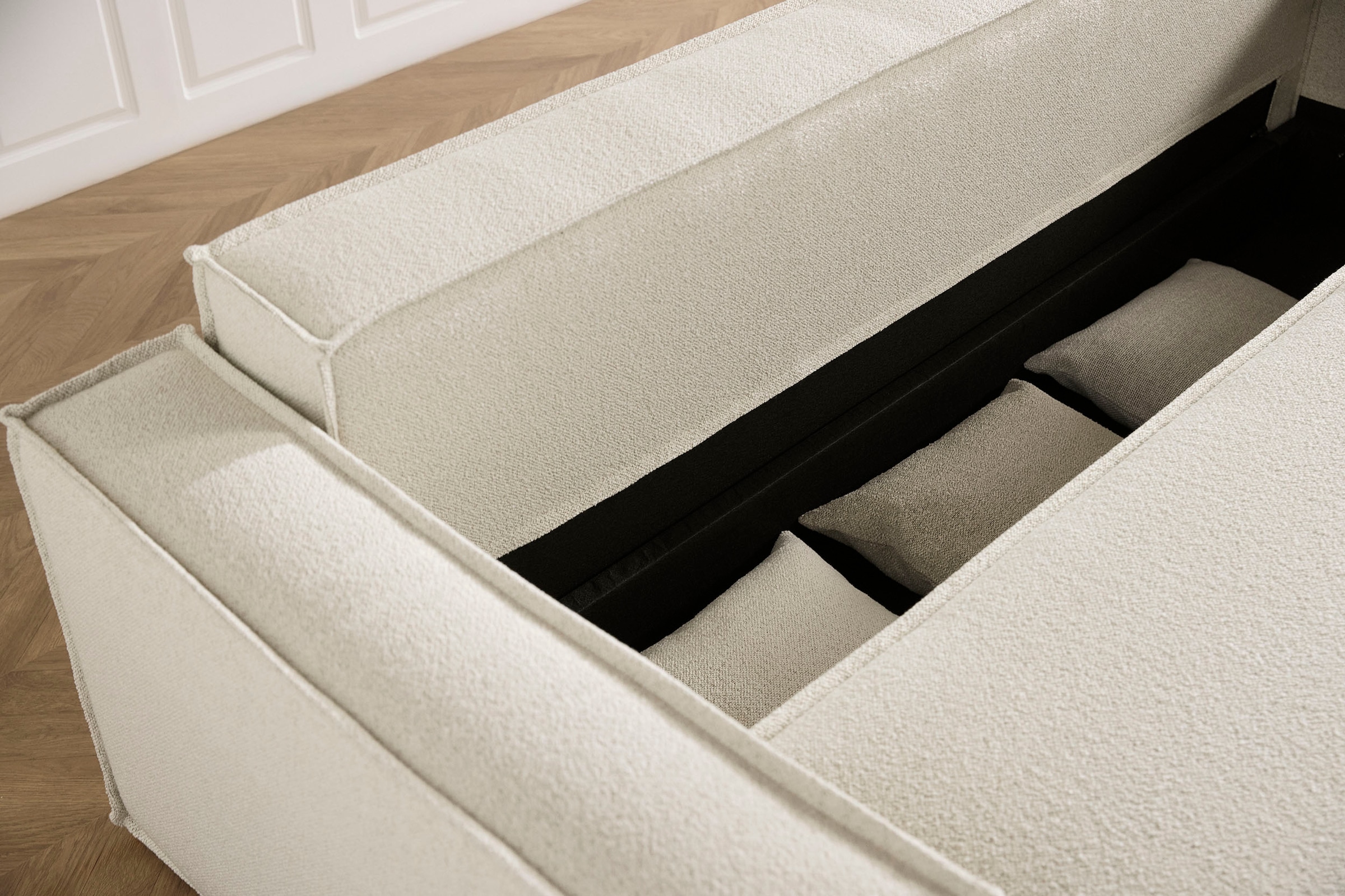 INNOVATION LIVING ™ 3-Sitzer »Newilla Schlafsofa«, 10cm Pocket Spring Komfort, großer Stauraum, stabile Stahlkonstruktion