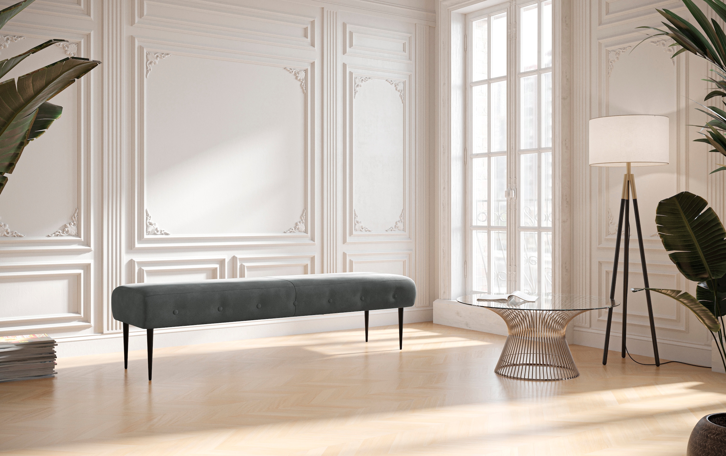 Home affaire 3-Sitzer »Amber« mit Knopfheftung,in verschieden Stoffarten