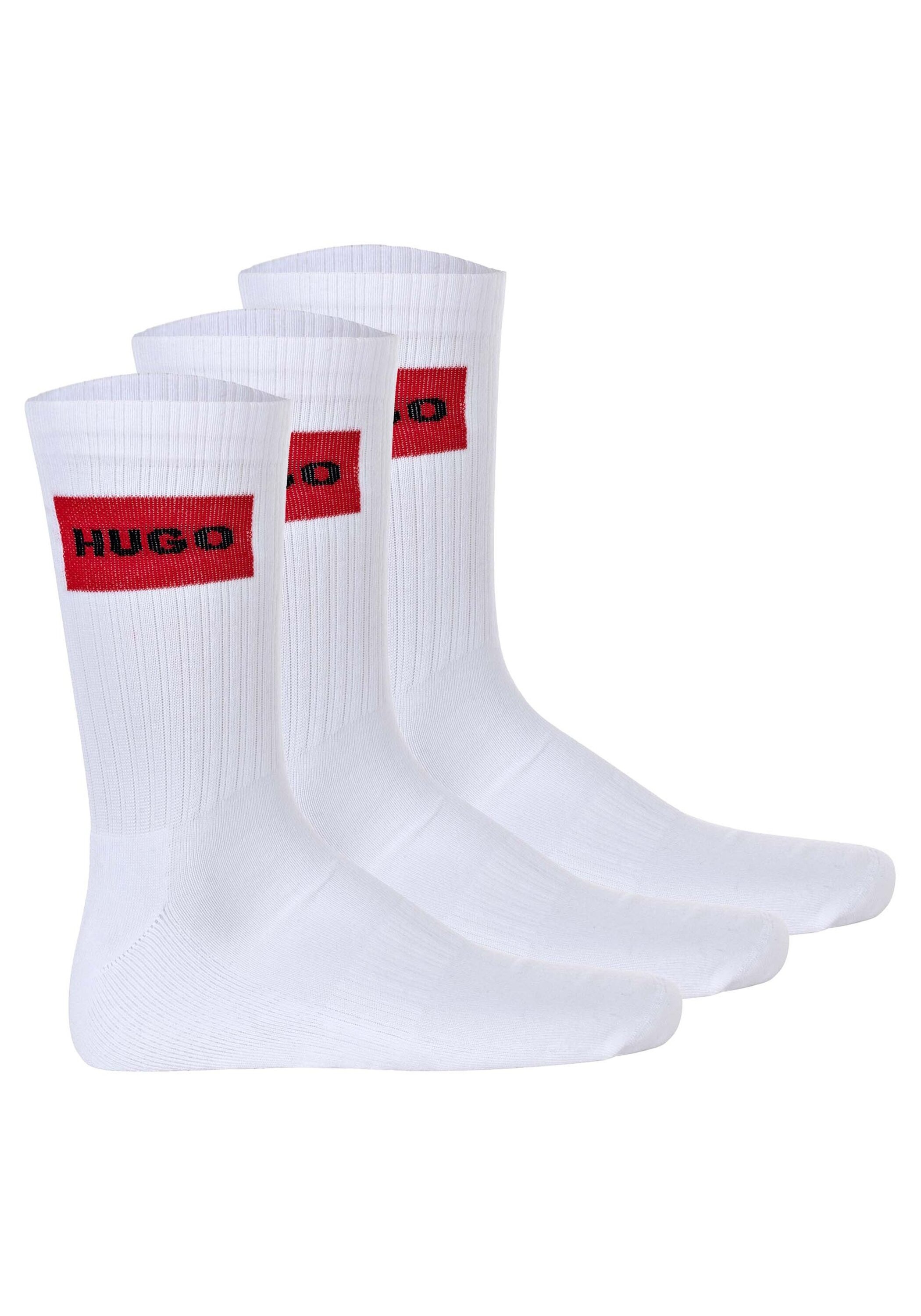 HUGO Socken »Socken 3P QS RIB LABEL CC 3er Pack«