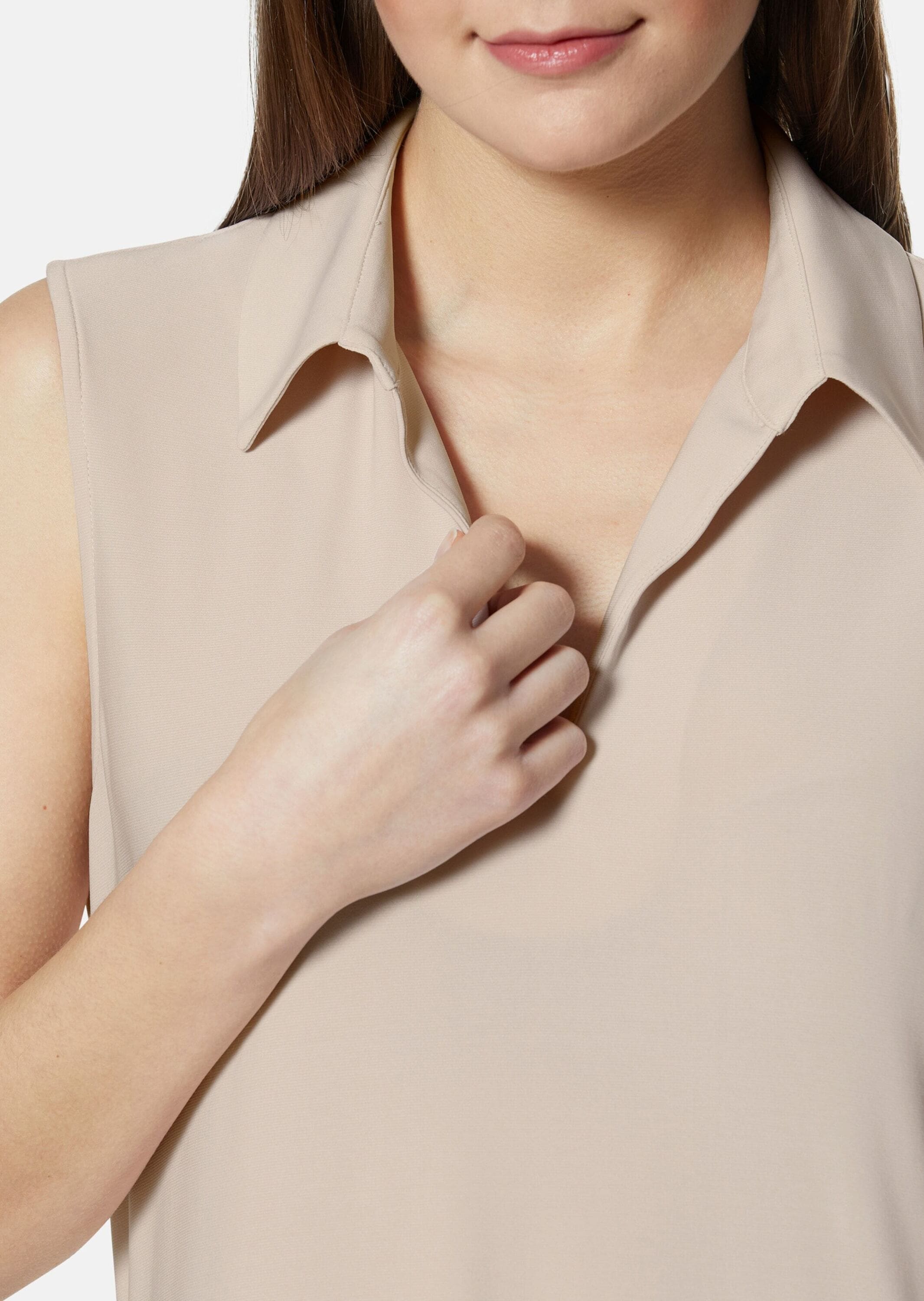 MADELEINE Sommerkleid »Kleid Ärmelloses Kleid mit Hemdkragen«