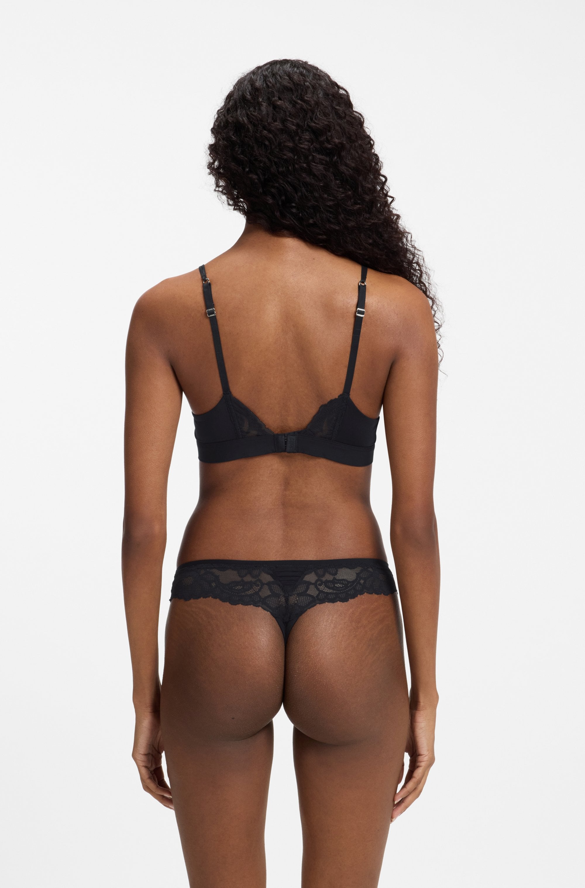 BOSS Bralette »BLOSSOM« Premium Spitzen-Bralette mit plissiertem Mesh