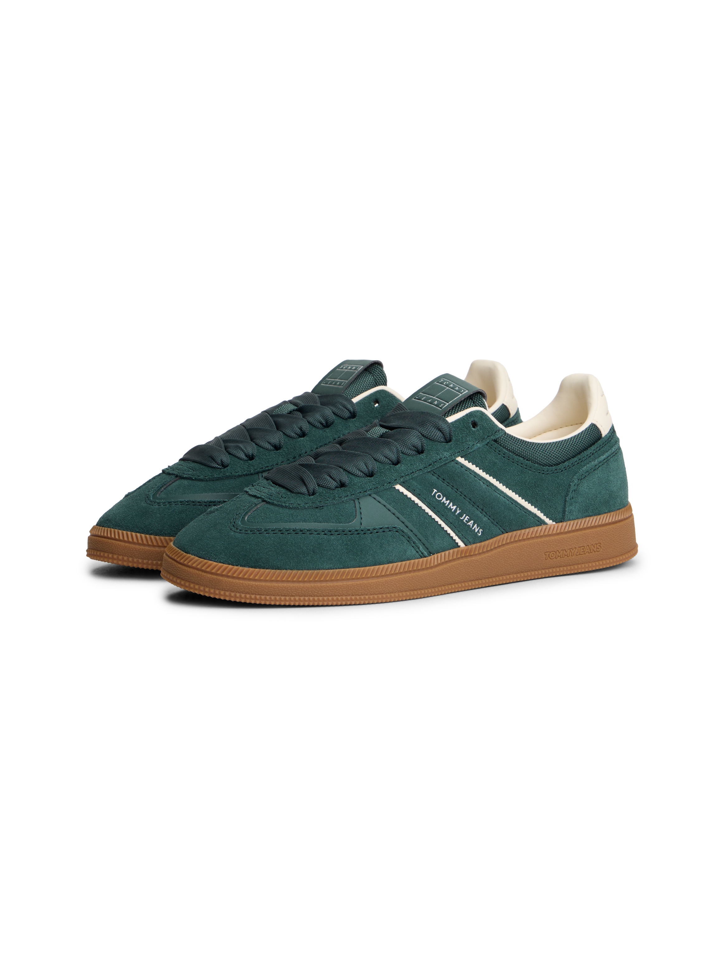 Tommy Jeans Plateausneaker »THE GREENWICH EDGE SUEDE«  Freizeitschuh, Halbschuh, Schnürschuh mit gepolstertem Schaftrand