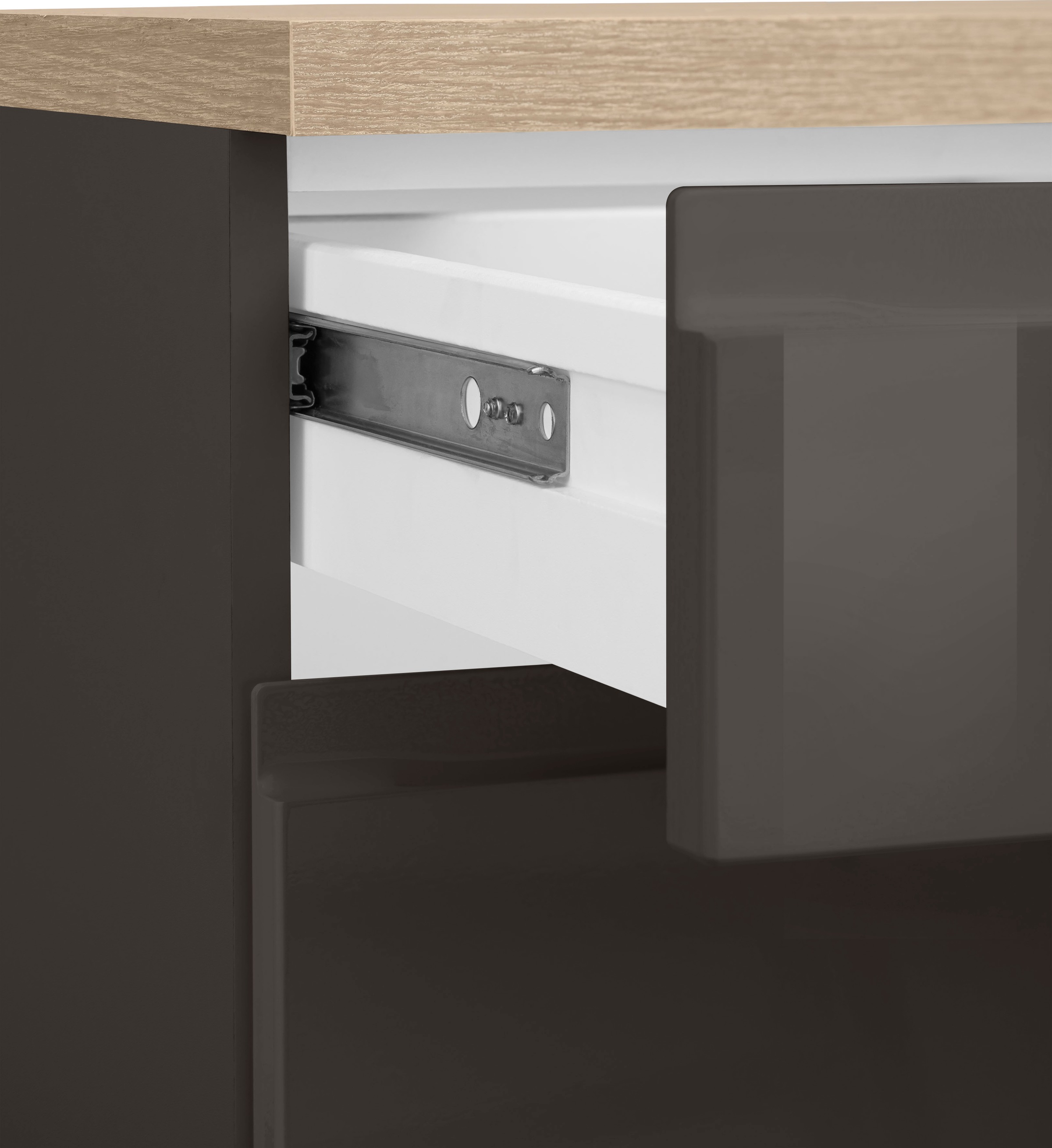 KOCHSTATION Küchenzeile »KS-Virginia« Breite 350 cm, wahlweise mit Induktion