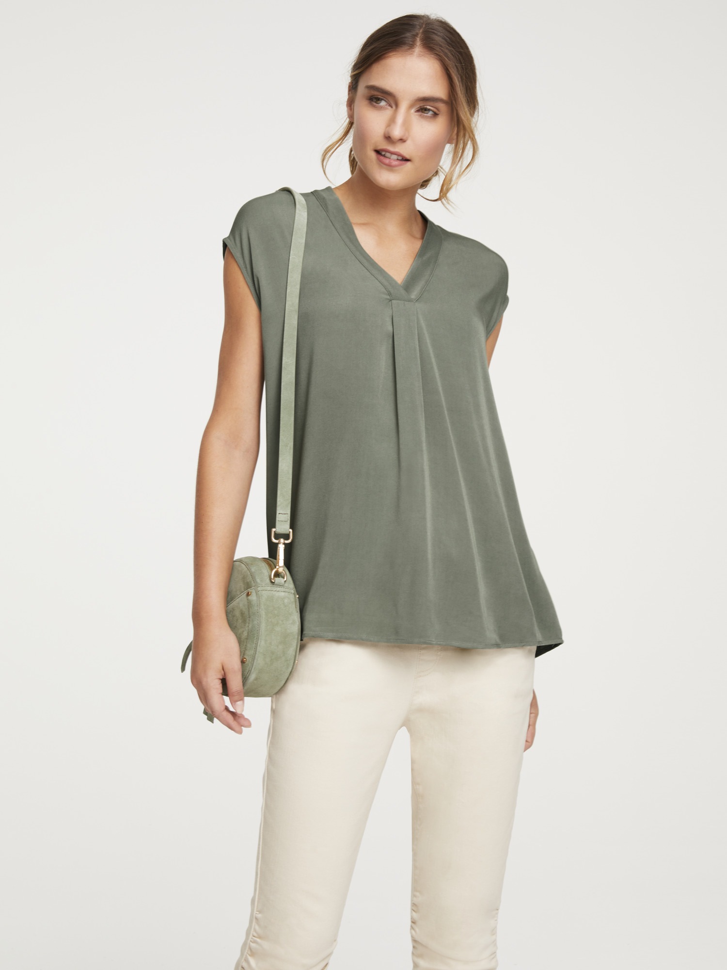 LINEA TESINI by Heine Blusentop, mit Kellerfalte