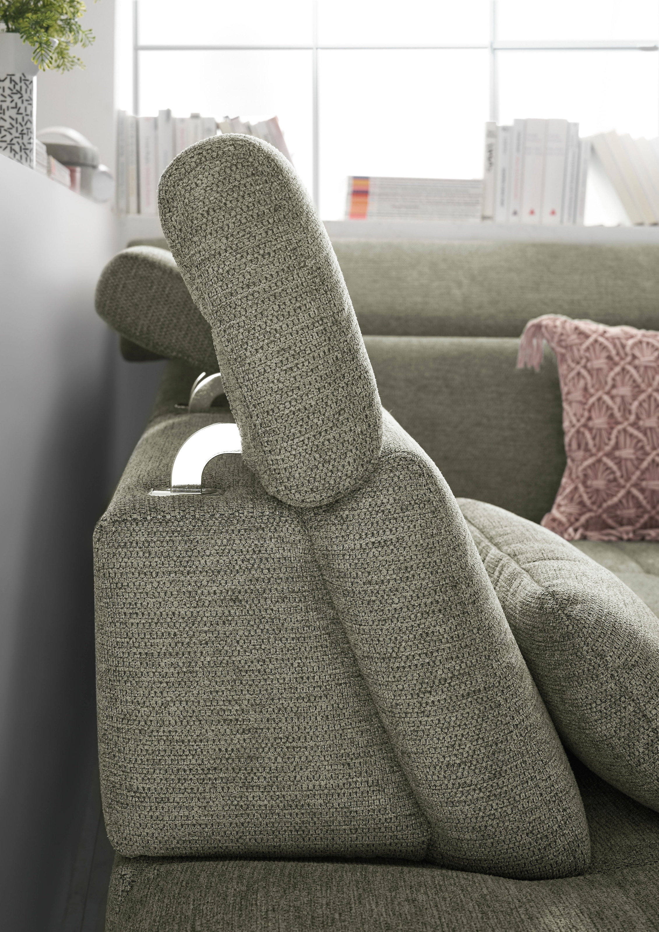 set one by Musterring Ecksofa »SO 3400 Sitzhöhe 47cm oder 49cm, Sitztiefe verstellbar, B/T 317/220 cm«, Kaltschaumpolsterung, Flachgewebe, whlw. mit weiteren Funktionen