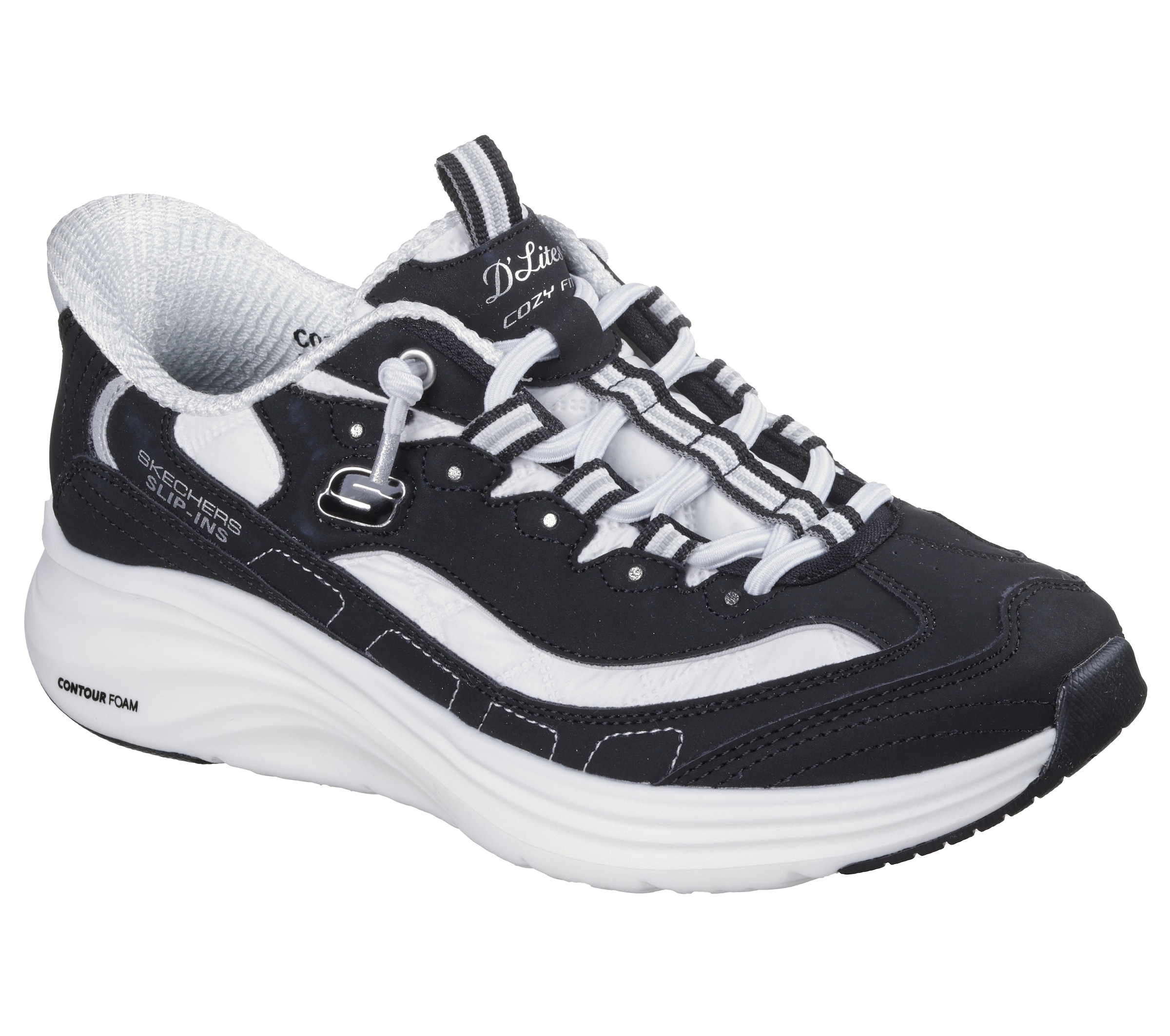 Skechers Slip-On Sneaker »CONTOUR FOAM-SWEET NOSTALGIA«  Schlupfschuh, Slipper mit Slip-Ins Funktion, Cozy Fit™-Komfort