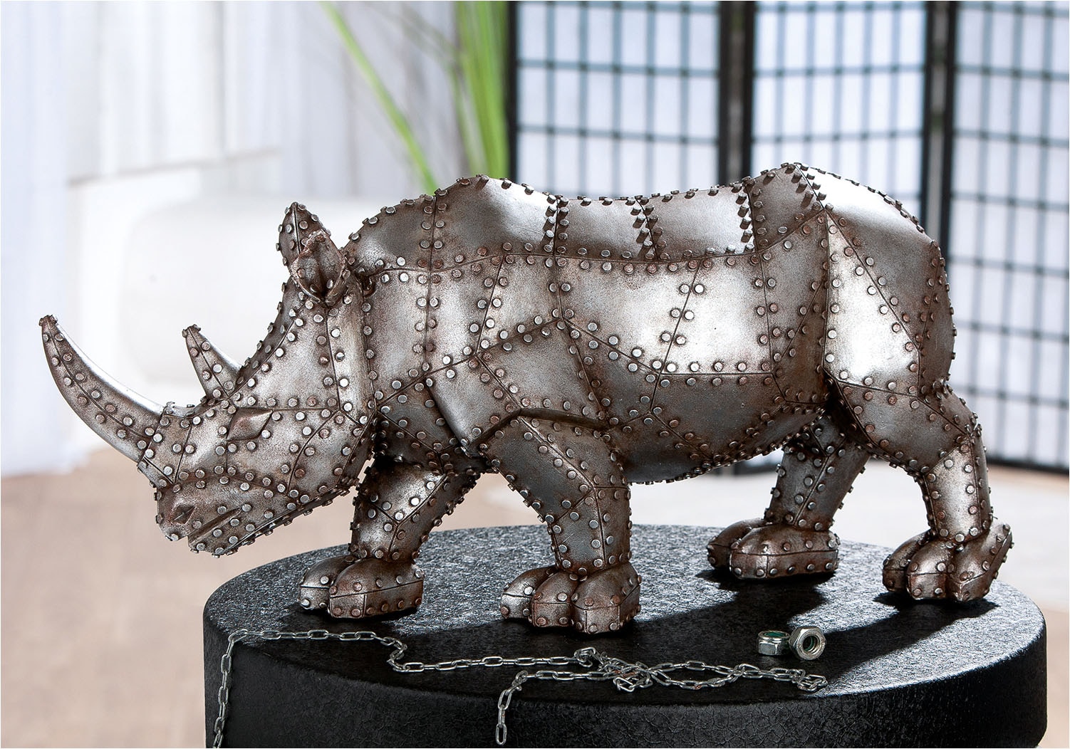 GILDE Skulptur »Figur Nashorn Rhino«