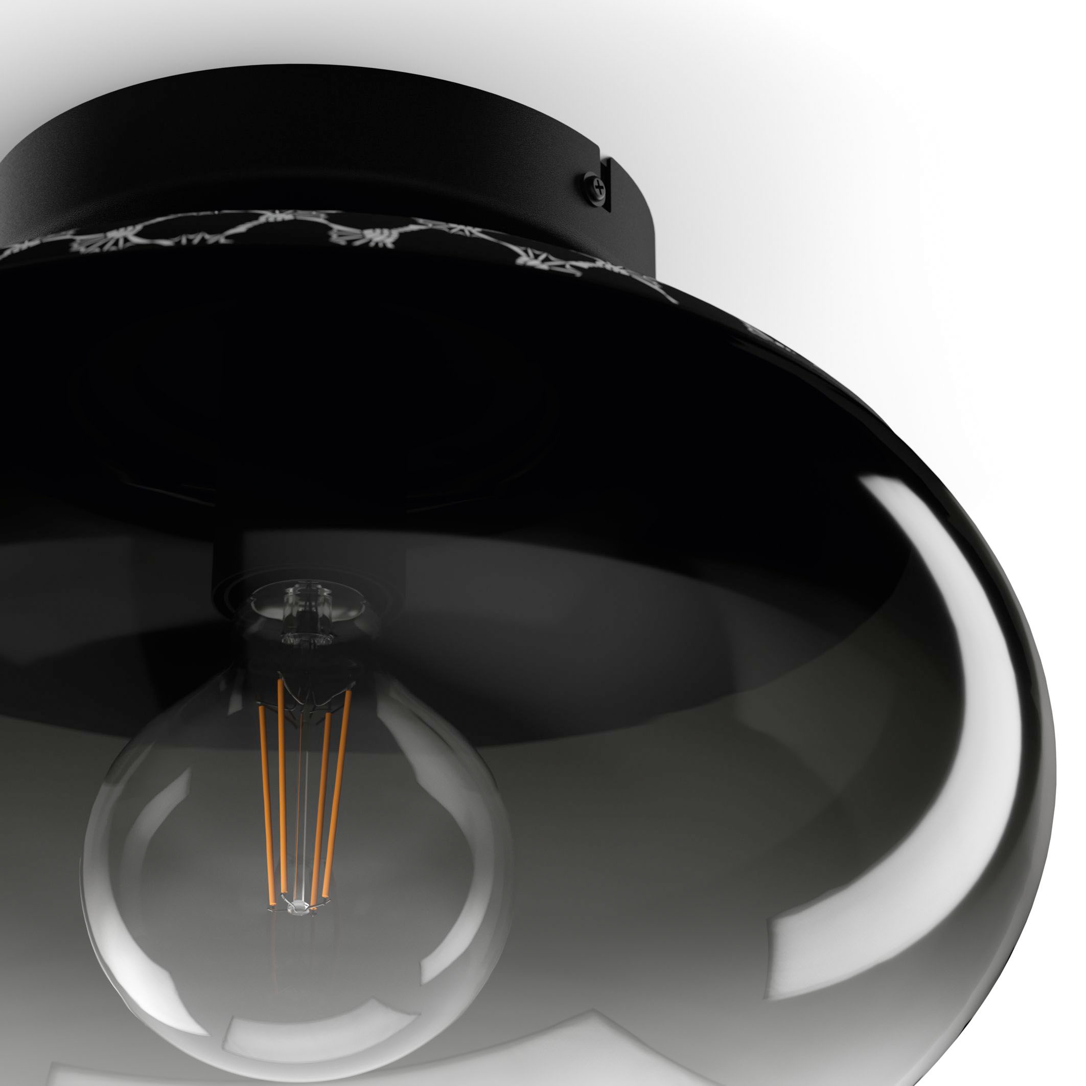 JOOP! Deckenleuchte »CURVES LIGHTS«, mit Extra-White-Glaskugel mit feinem Farbverlauf zu Rauchglas-Optik