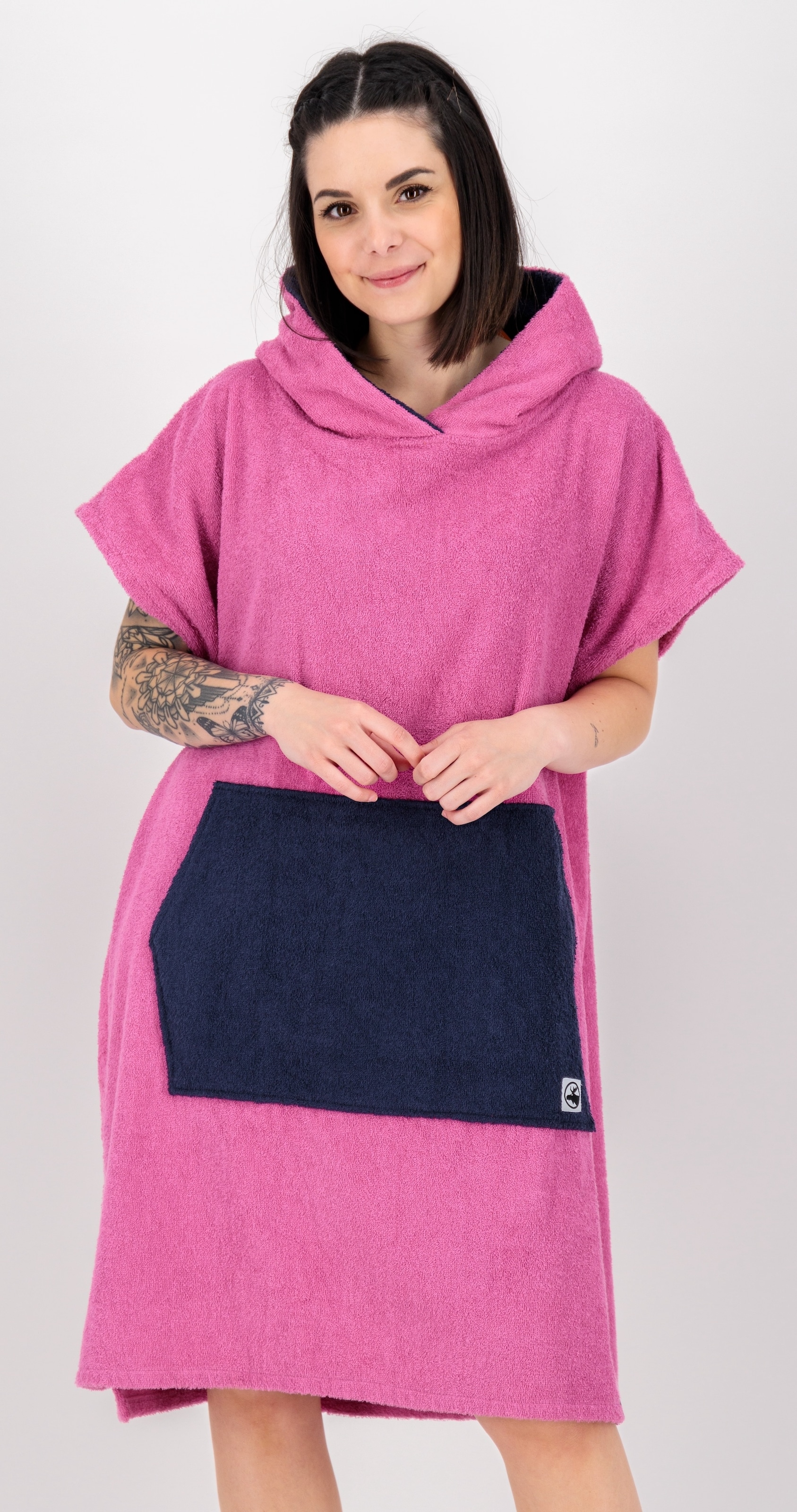 DEPROC Active Poncho »Badeponcho PARLEE BEACH«, Badeponcho mit großer Kängurutasche und Innentasche